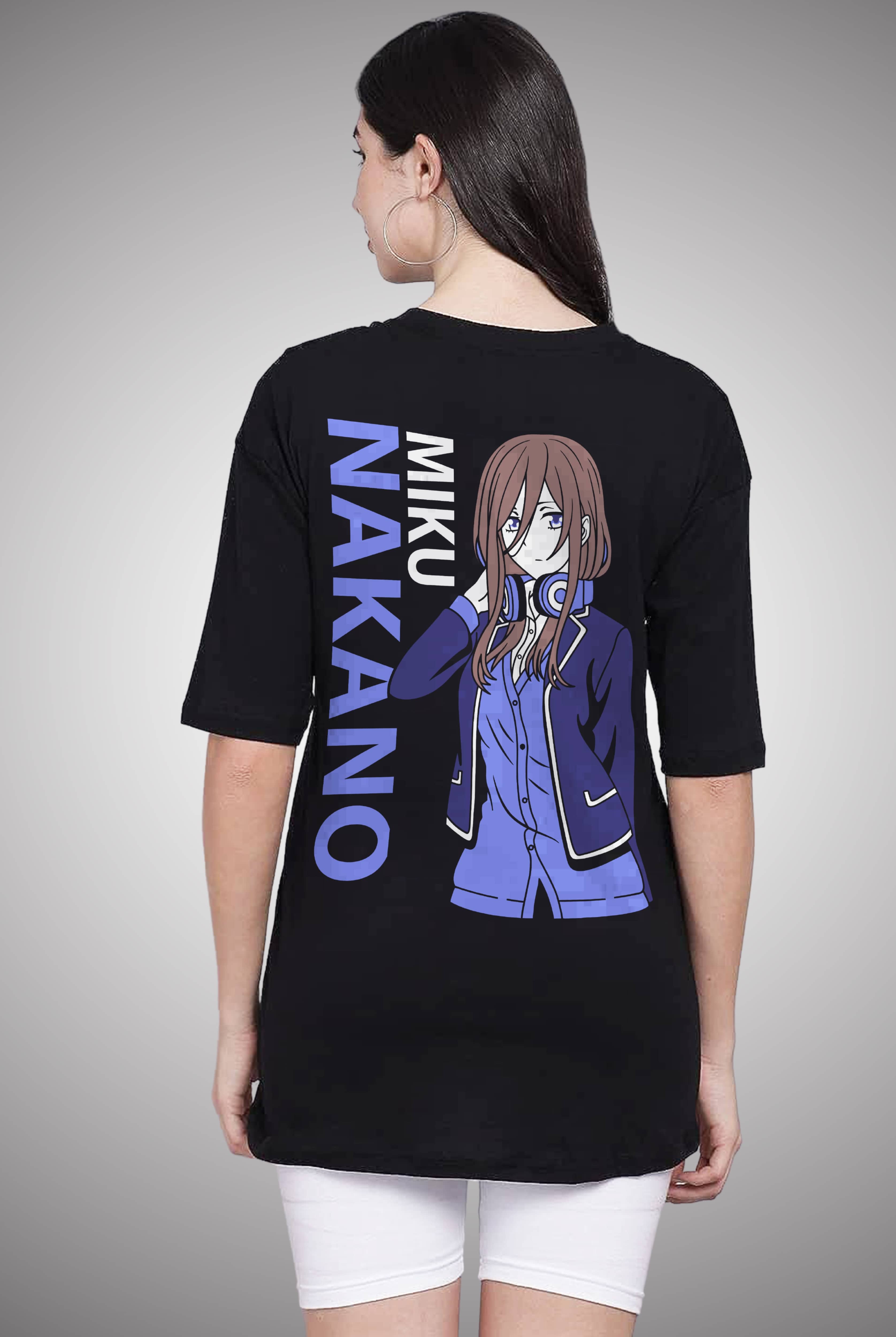 Miku Nakano Women's Oversized Anime T-Shirt
