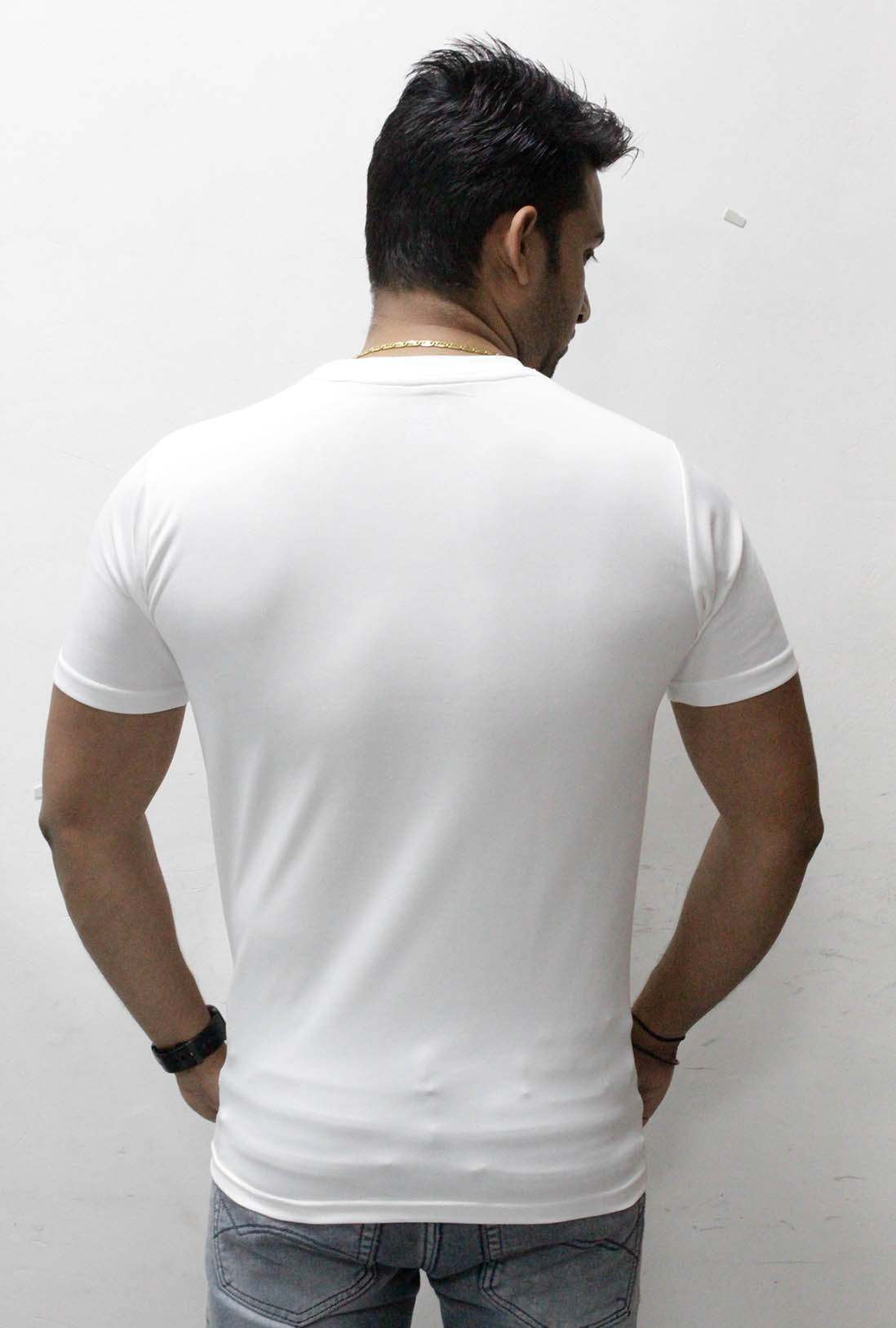 Men's White Active Wear T-Shirt