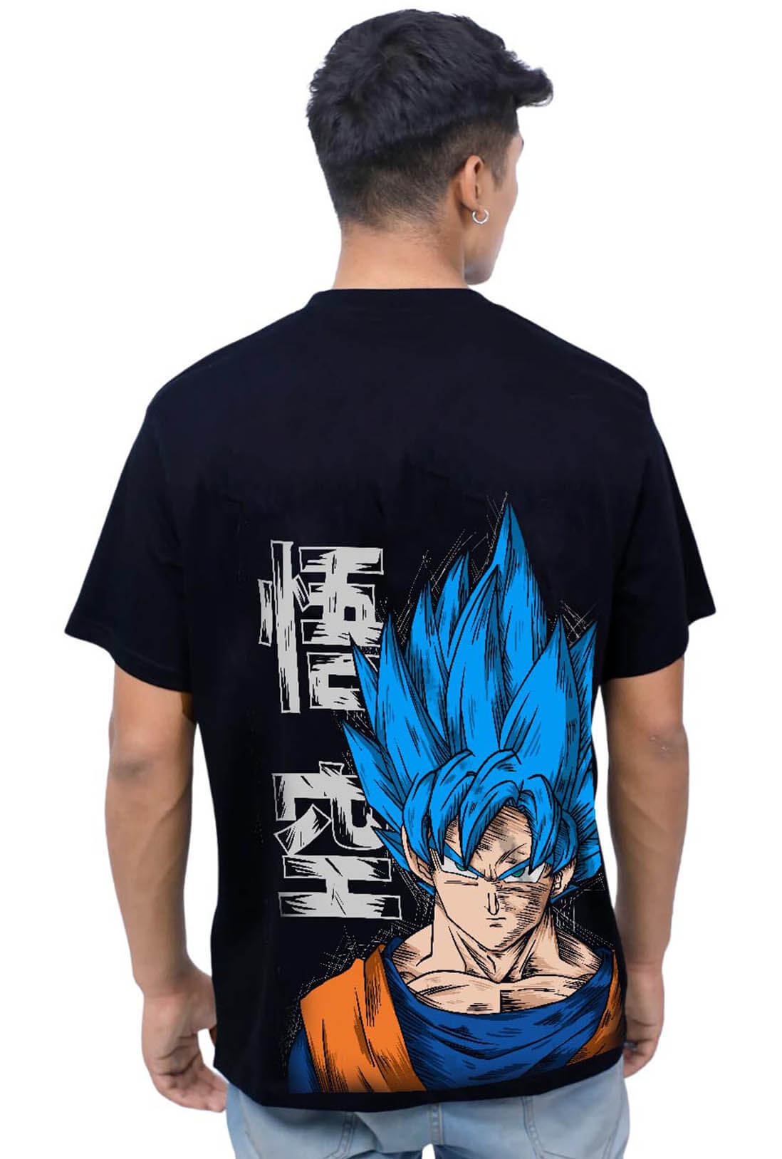 Fighter Goku Men's Oversized Anime T-Shirt