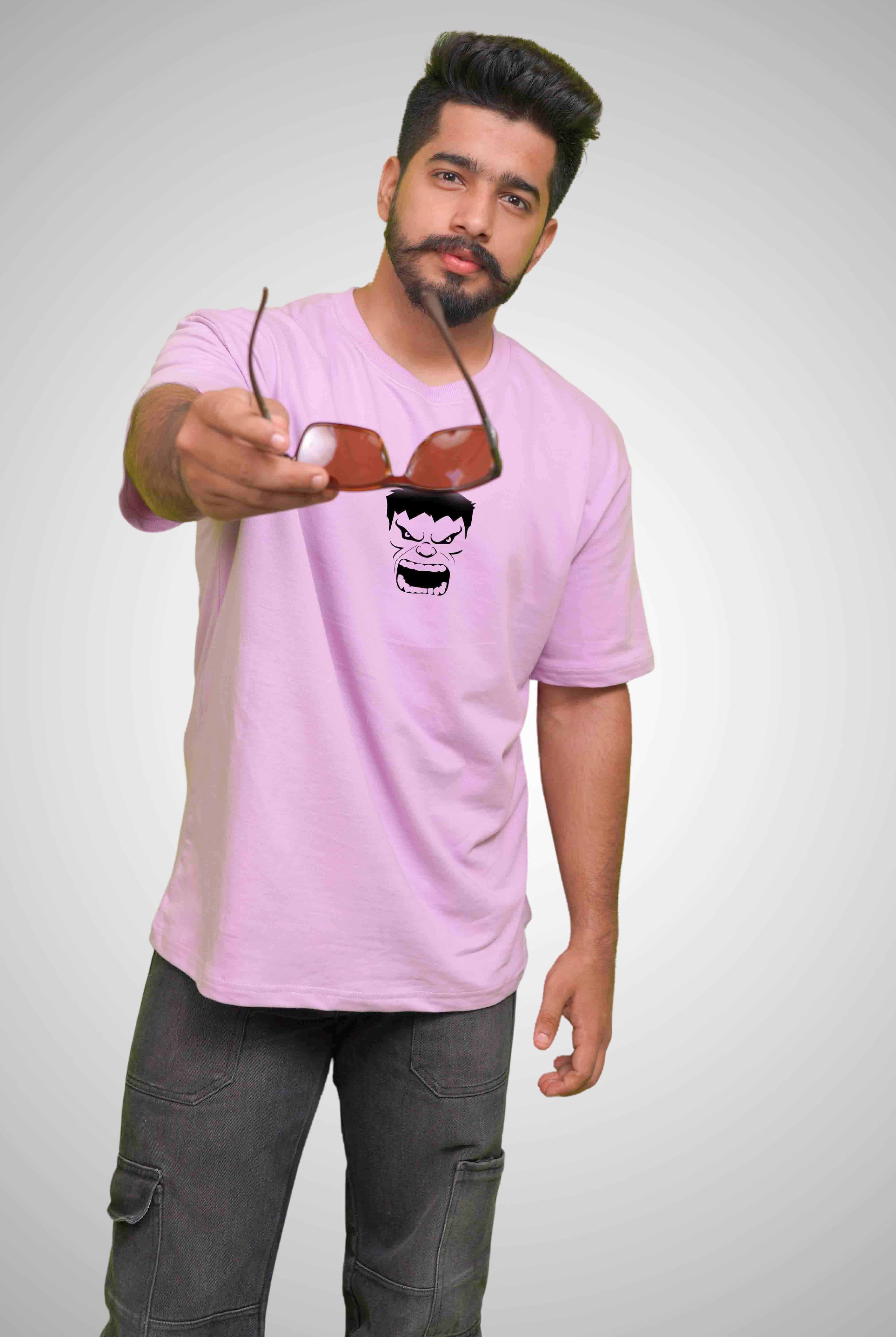 Hulk Men's Lavender Oversized T-Shirt