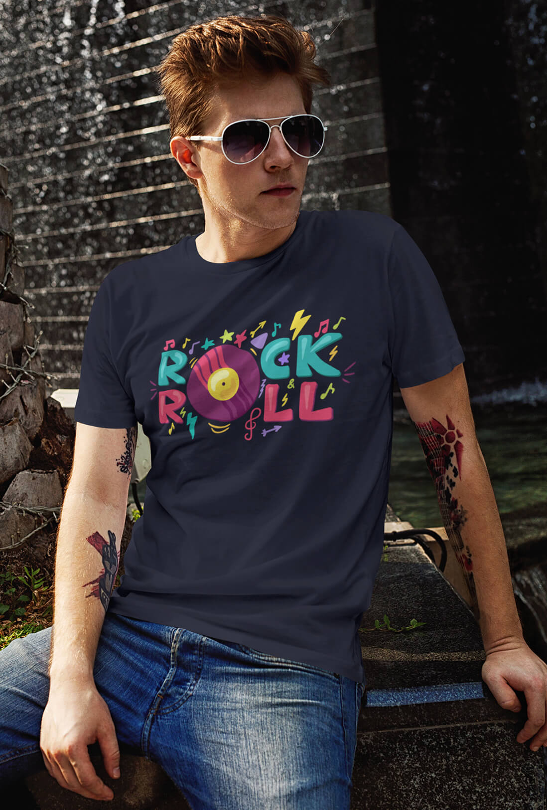 Rock & Roll Men's Cotton T-Shirt