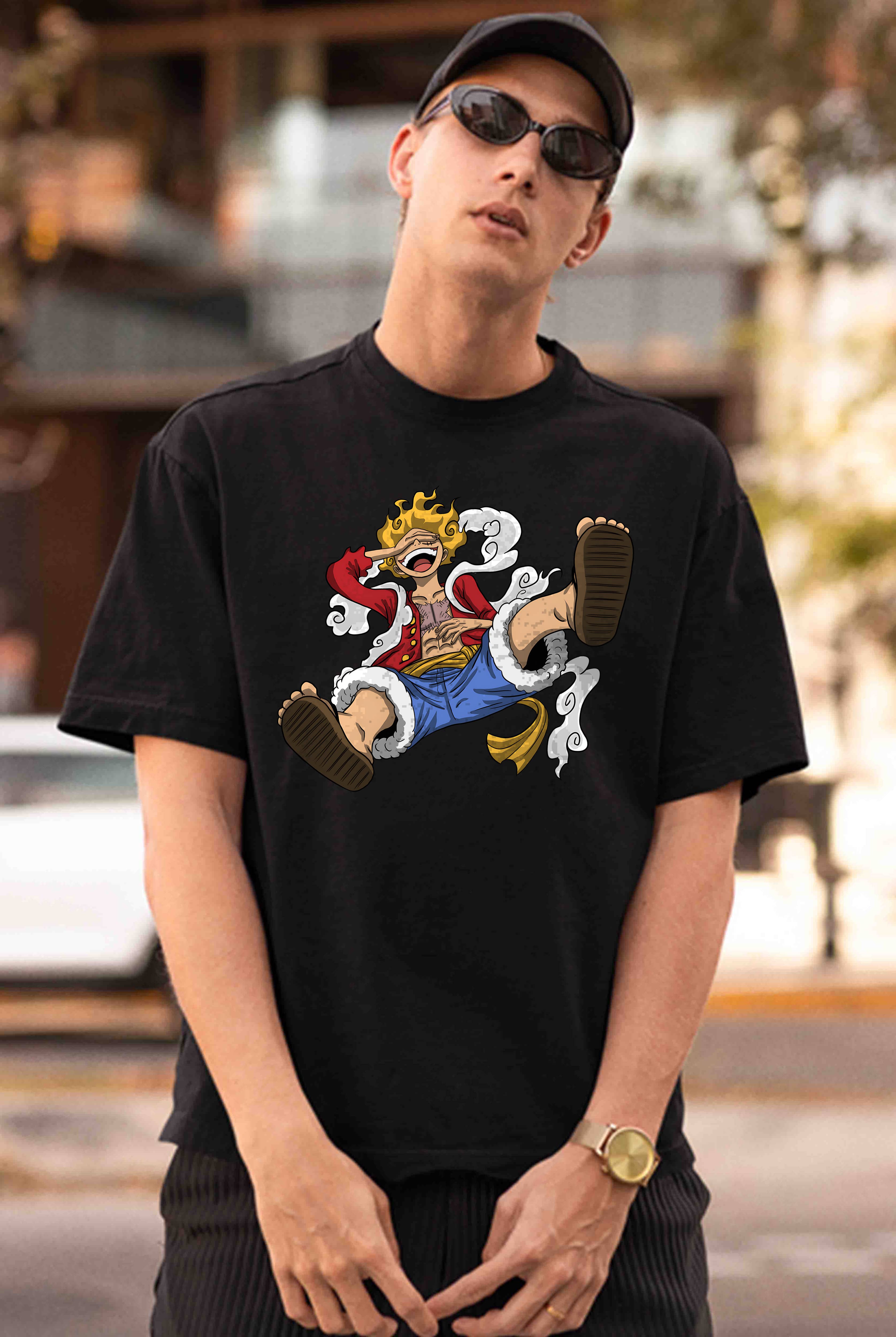 The Pirate King Men's Oversized Anime T-Shirt