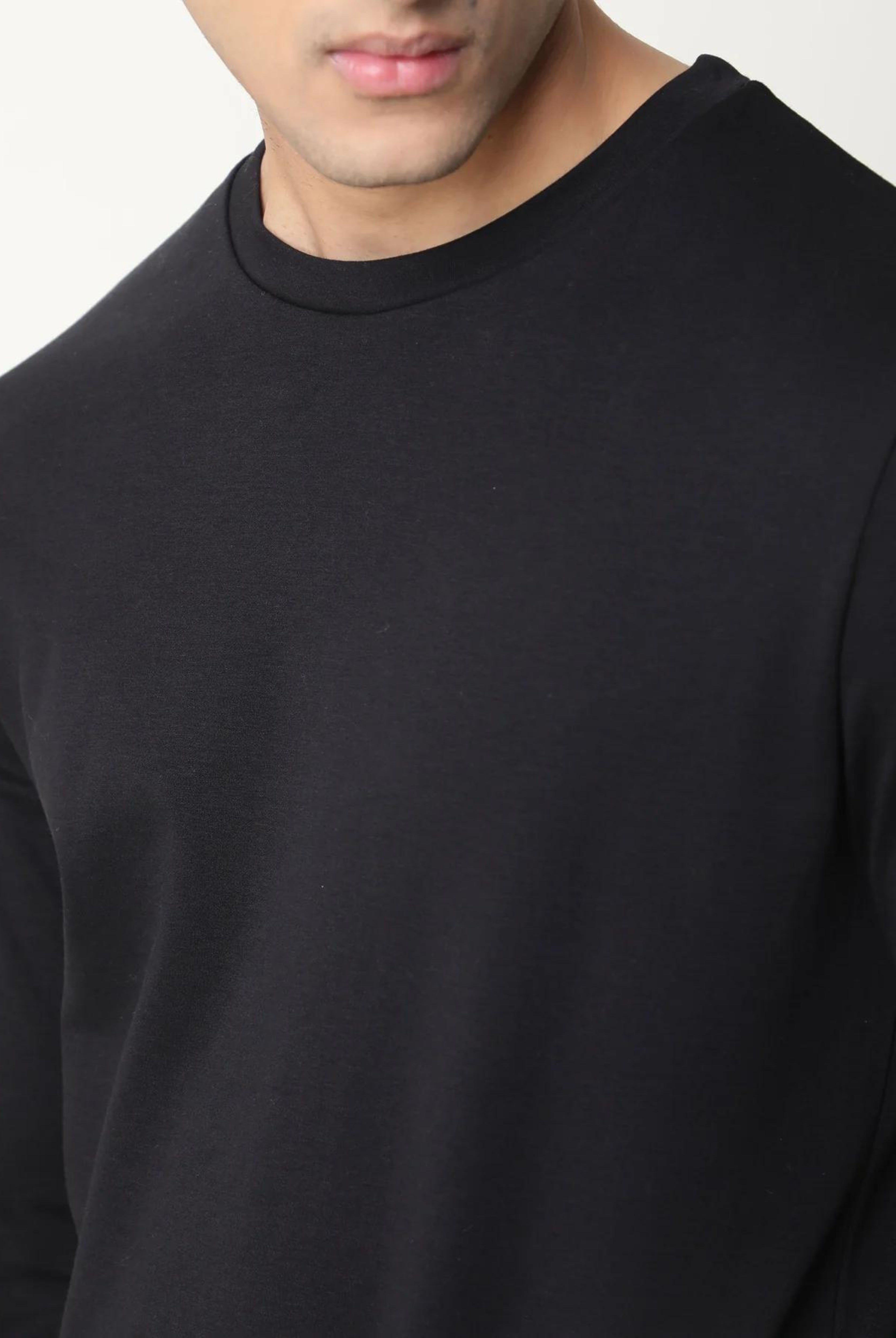 Men's Black Full Sleeve T-Shirts