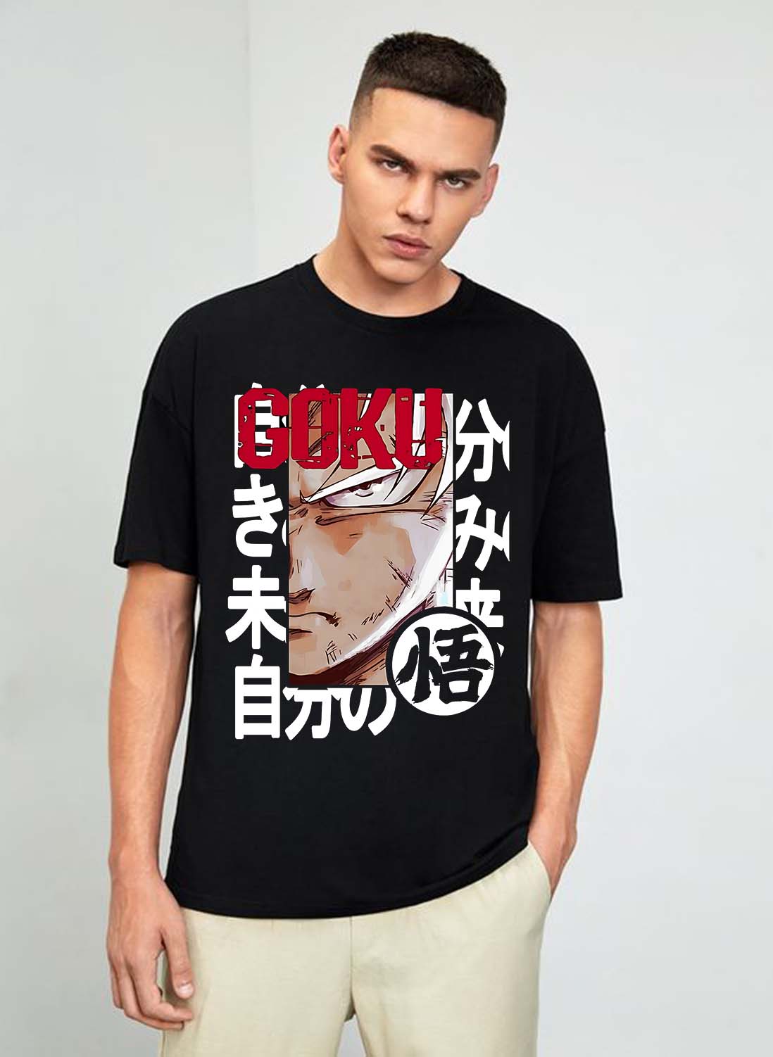 Goku Men's Oversized Anime T-Shirt