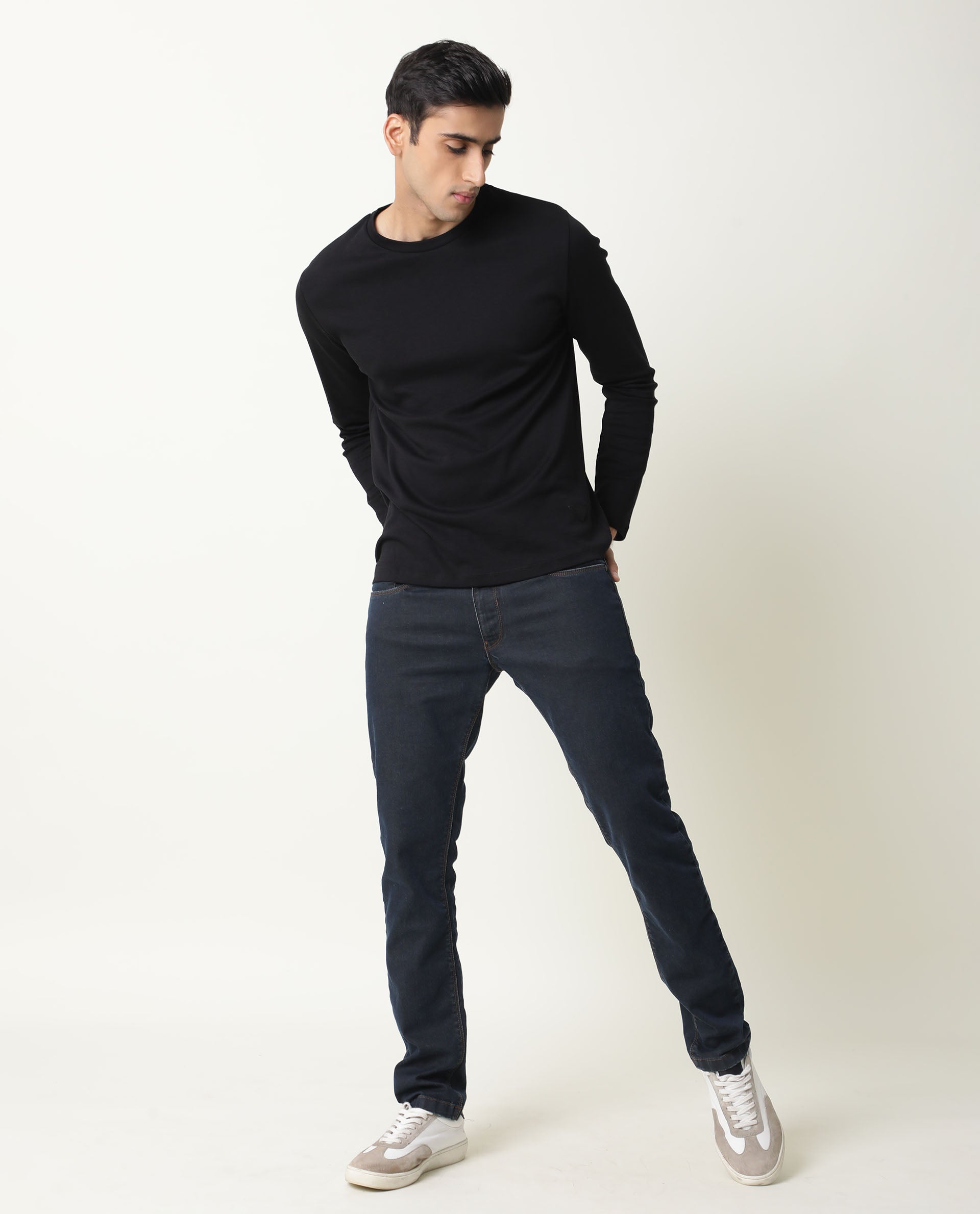 Men's Black Full Sleeve T-Shirts