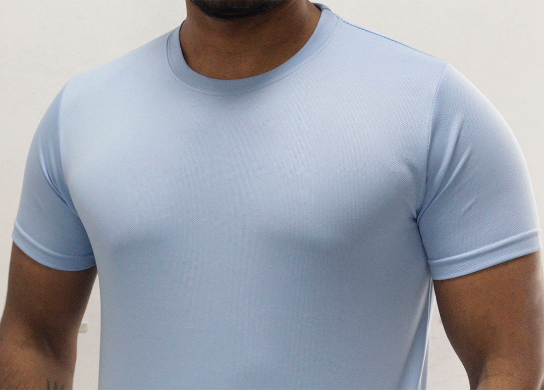 Men's Sky Blue Active Wear T-Shirt