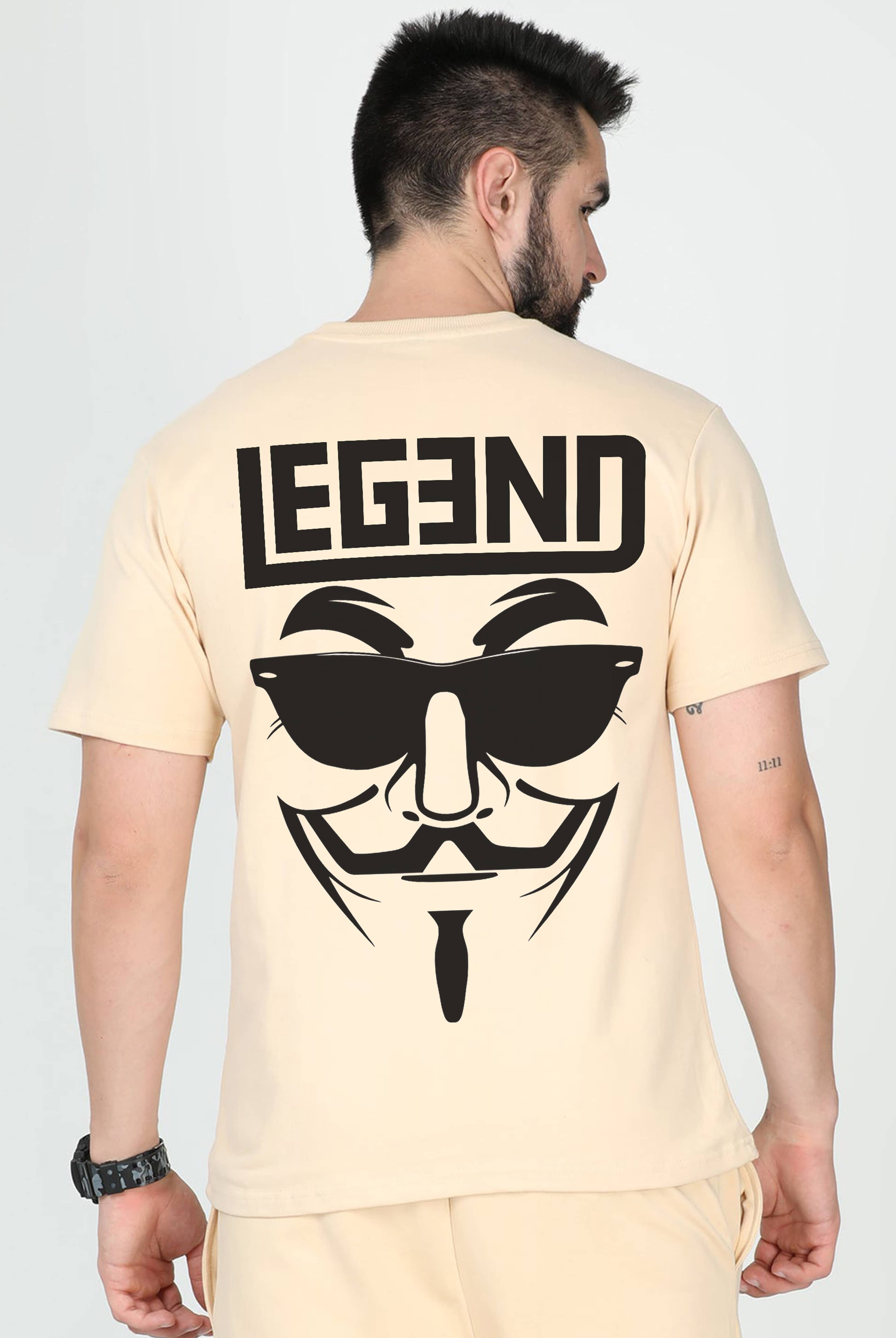 Legend Unisex Beige Oversized T-Shirt