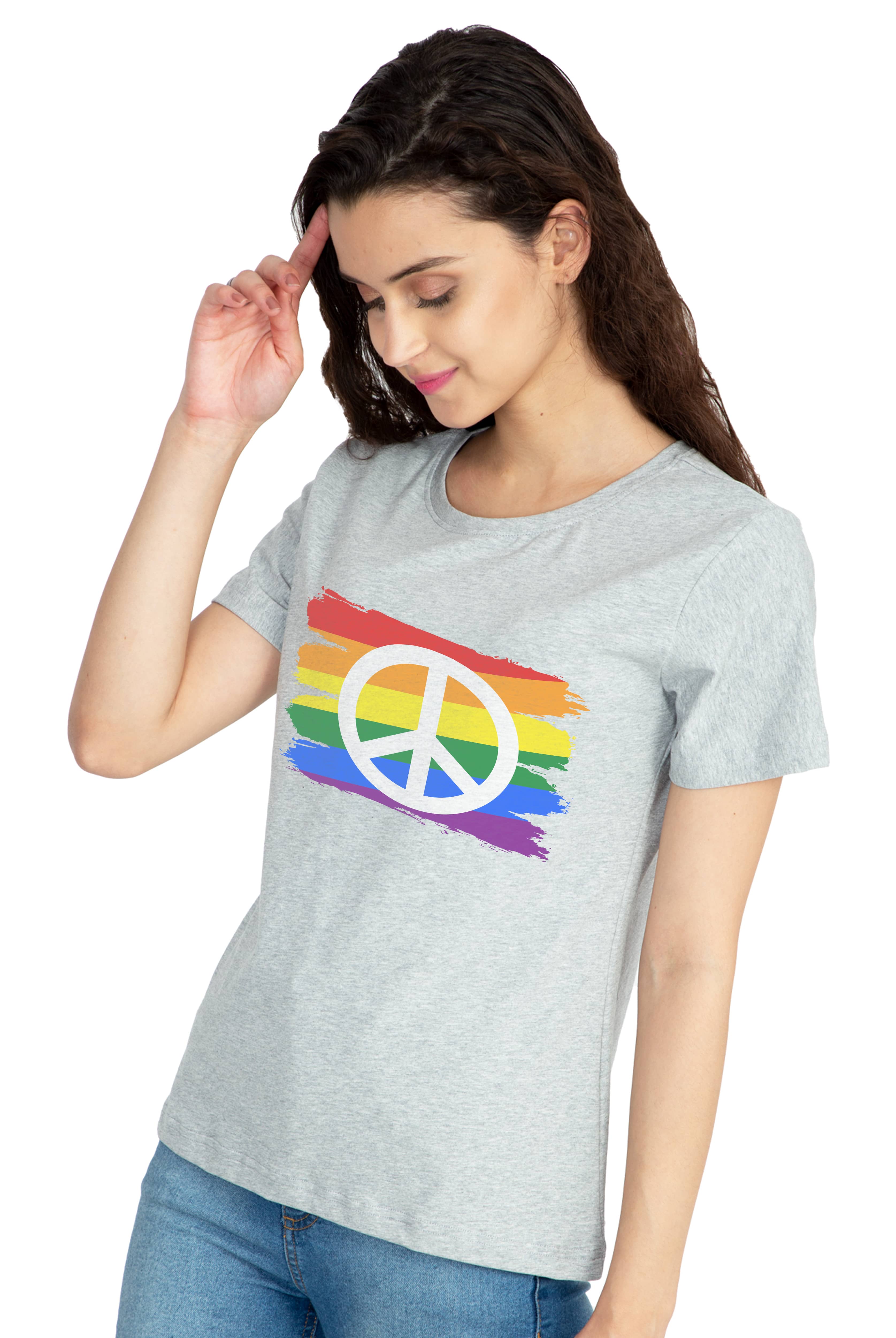 Peace Women Cotton T-shirt