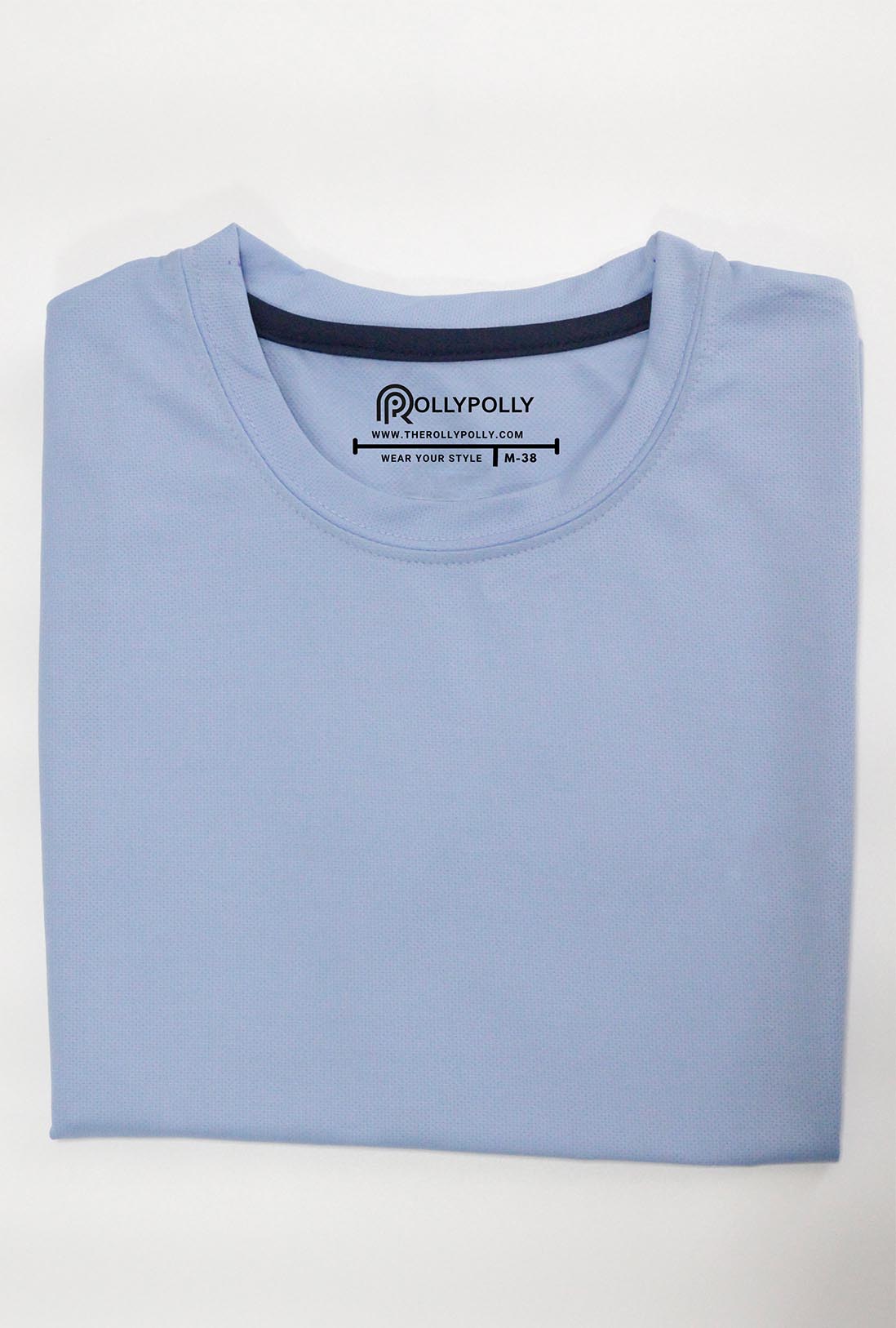 Men's Sky Blue Active Wear T-Shirt