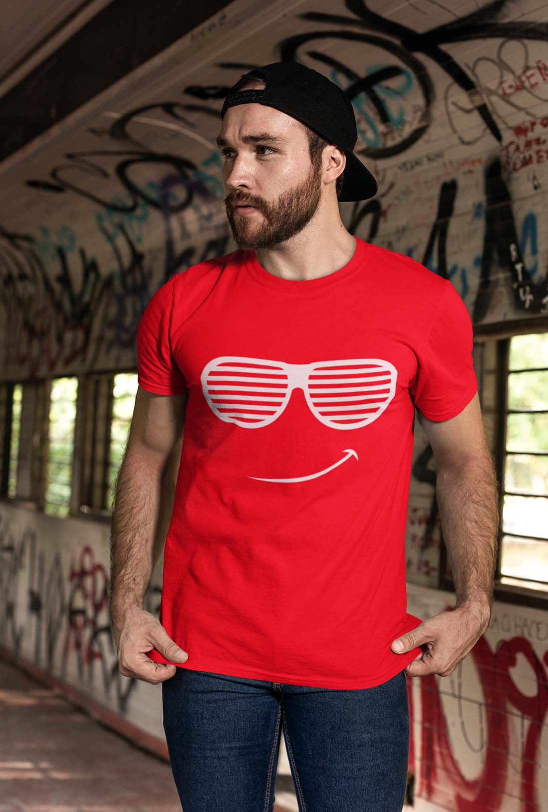 Style Men's Scarlet Red Cotton T-Shirts