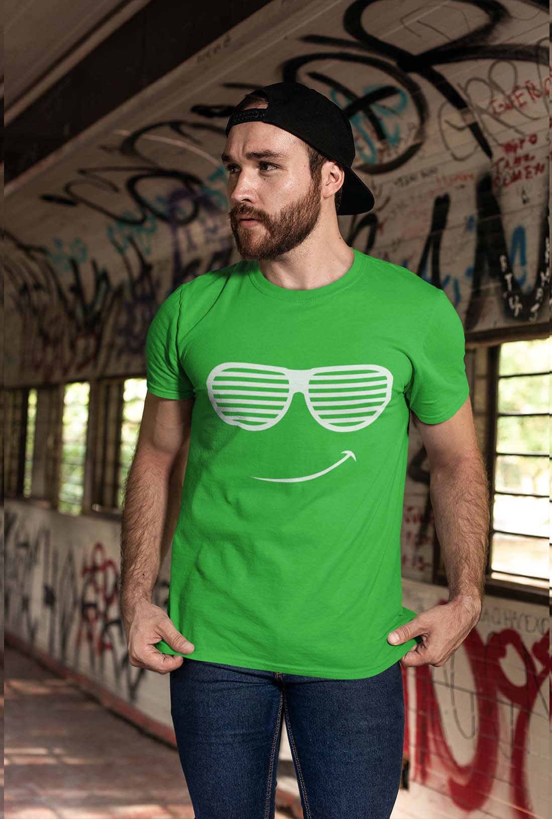 Style Men's Parrot Green Cotton T-Shirts
