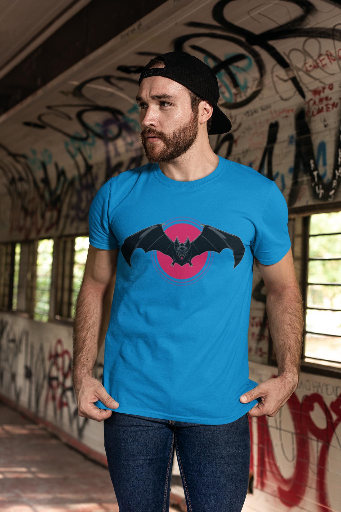 Flying Bat Men's Cotton T-Shirt