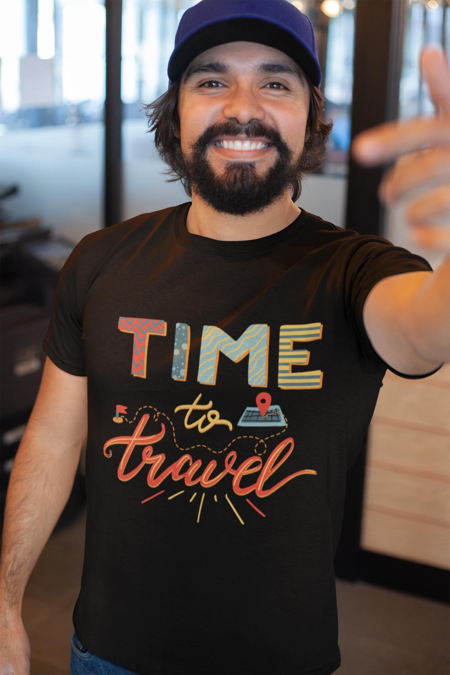 Time To Travel Men's Cotton T-Shirts