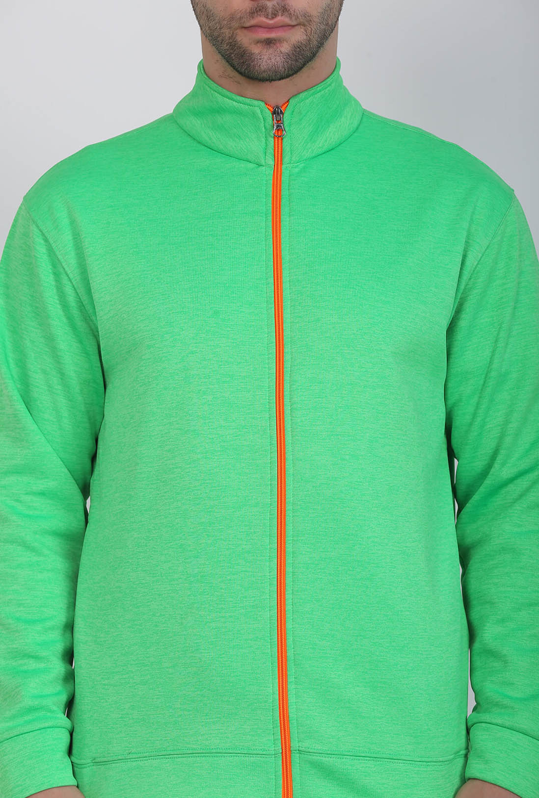 Sports Wear Men's Emerald Green Zipper