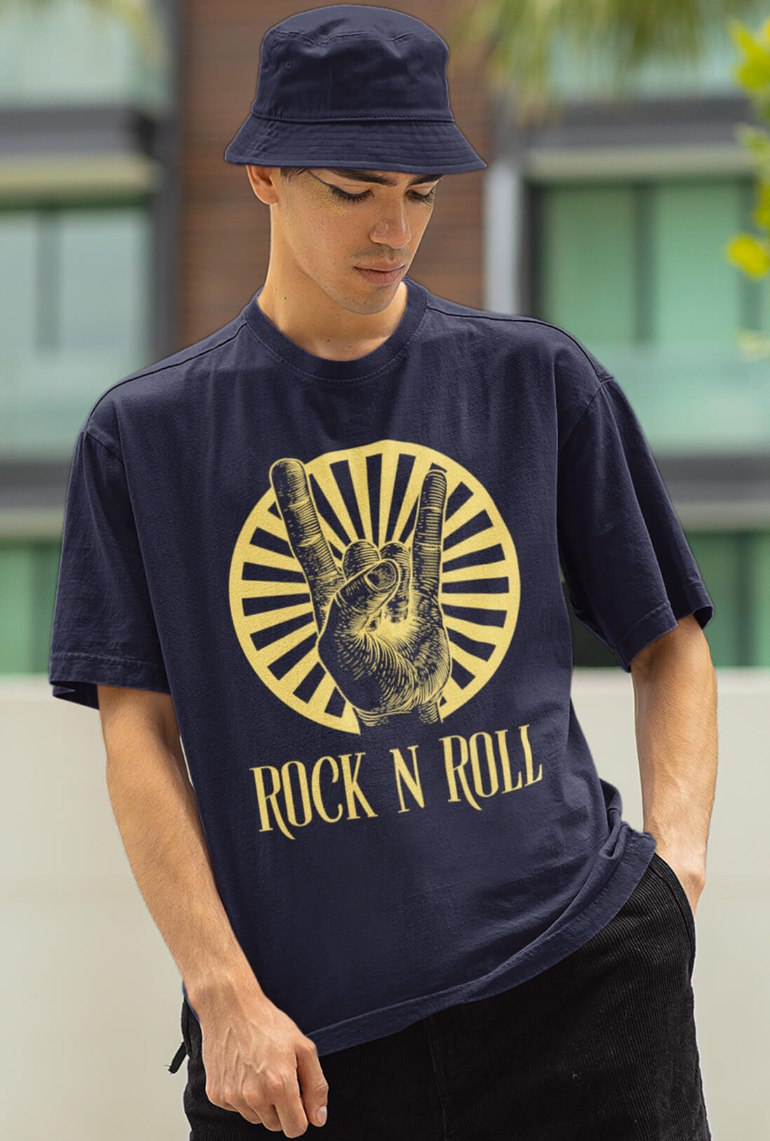 Rock N Roll Men's Oversized T-Shirt