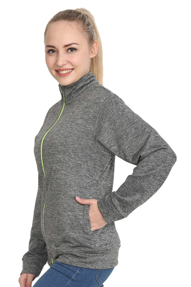 Sports Wear Women's Grey Zipper