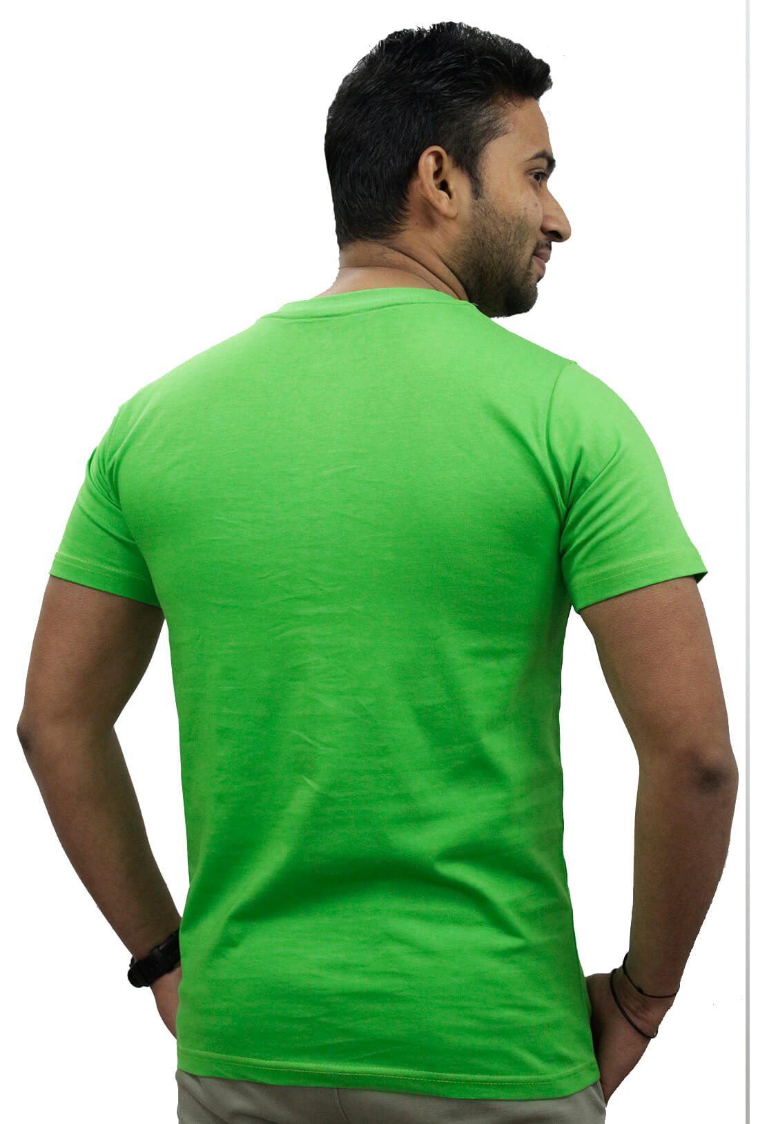 Men's Plain Kelly Green Cotton T-Shirt