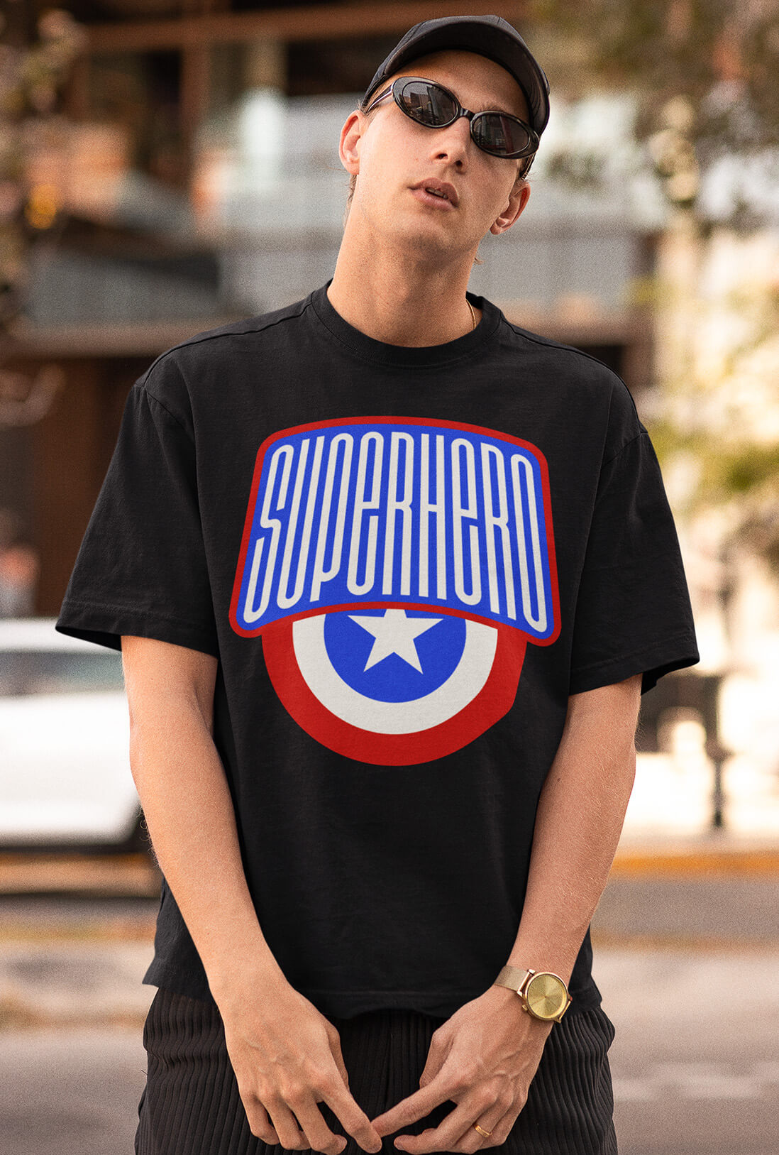 Superhero Men's Oversized T-Shirt