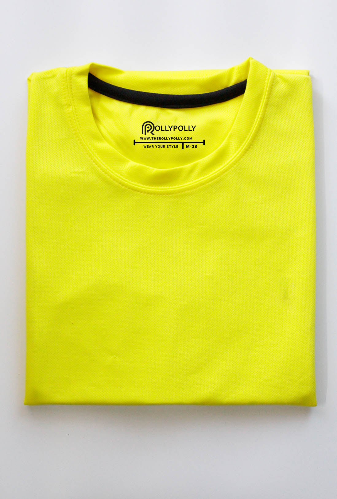 Men's Lemon Yellow Active Wear T-Shirt