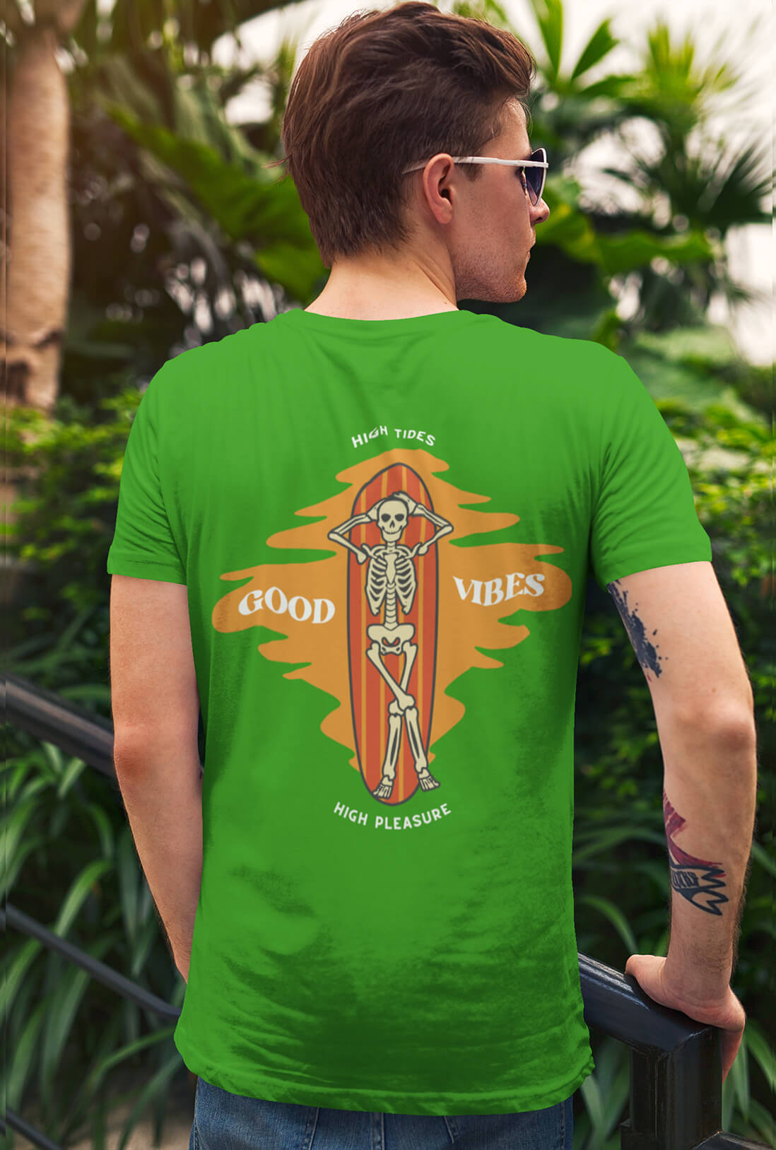 Good Vibes Men's Back Printed T-Shirt