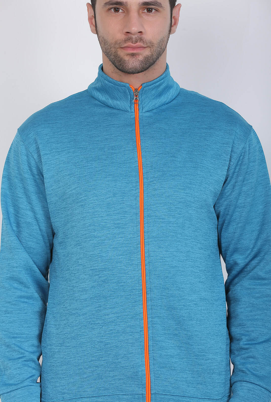 Sports Wear Men's Light Blue Zipper