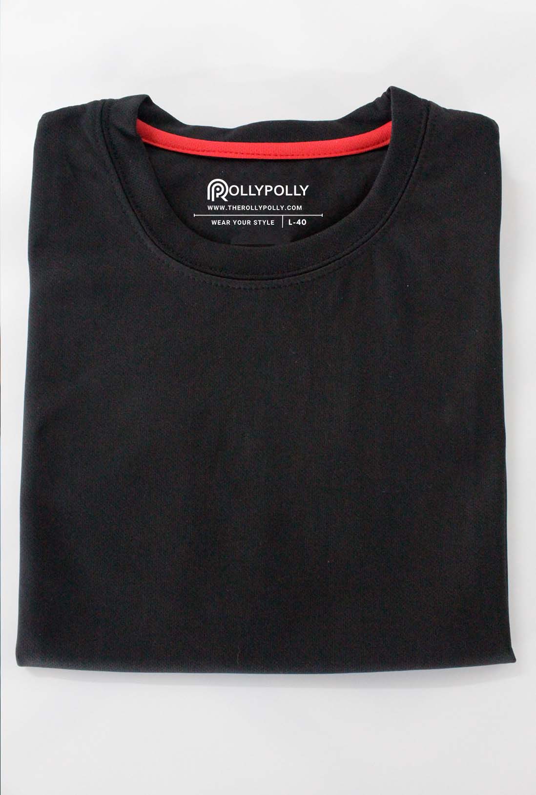 Men's Black Active Wear T-Shirt