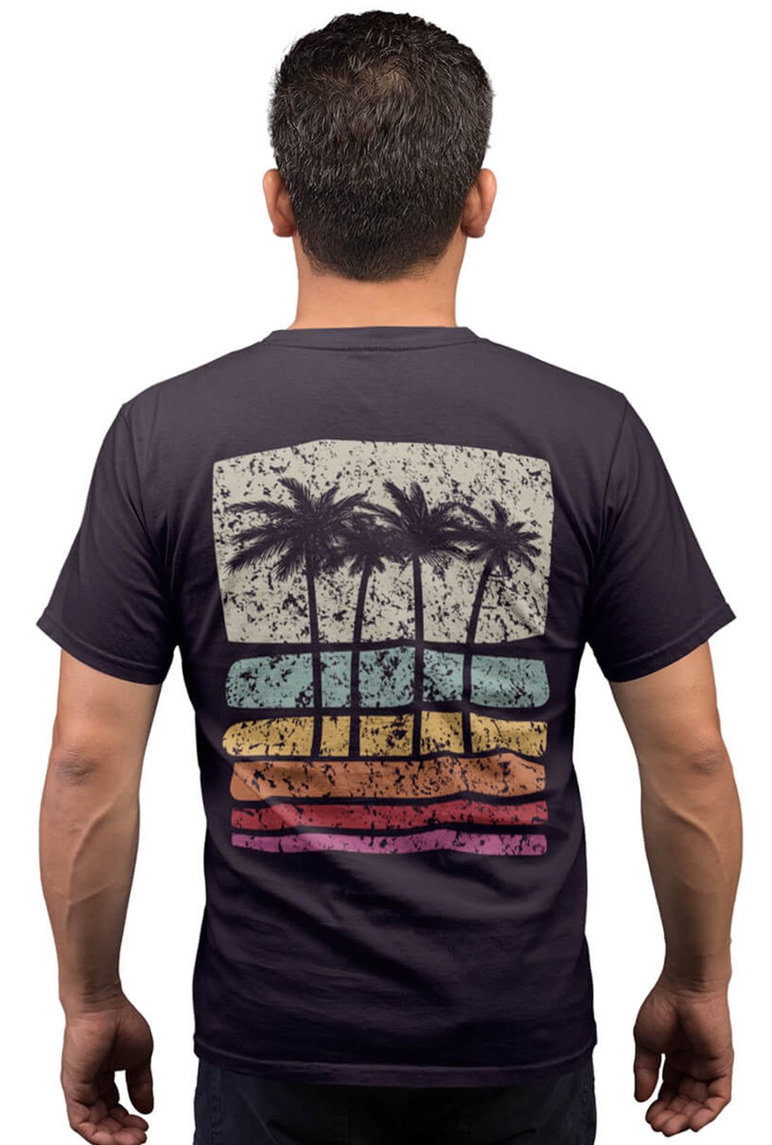 Palm Trees Men's Back Printed T-Shirts