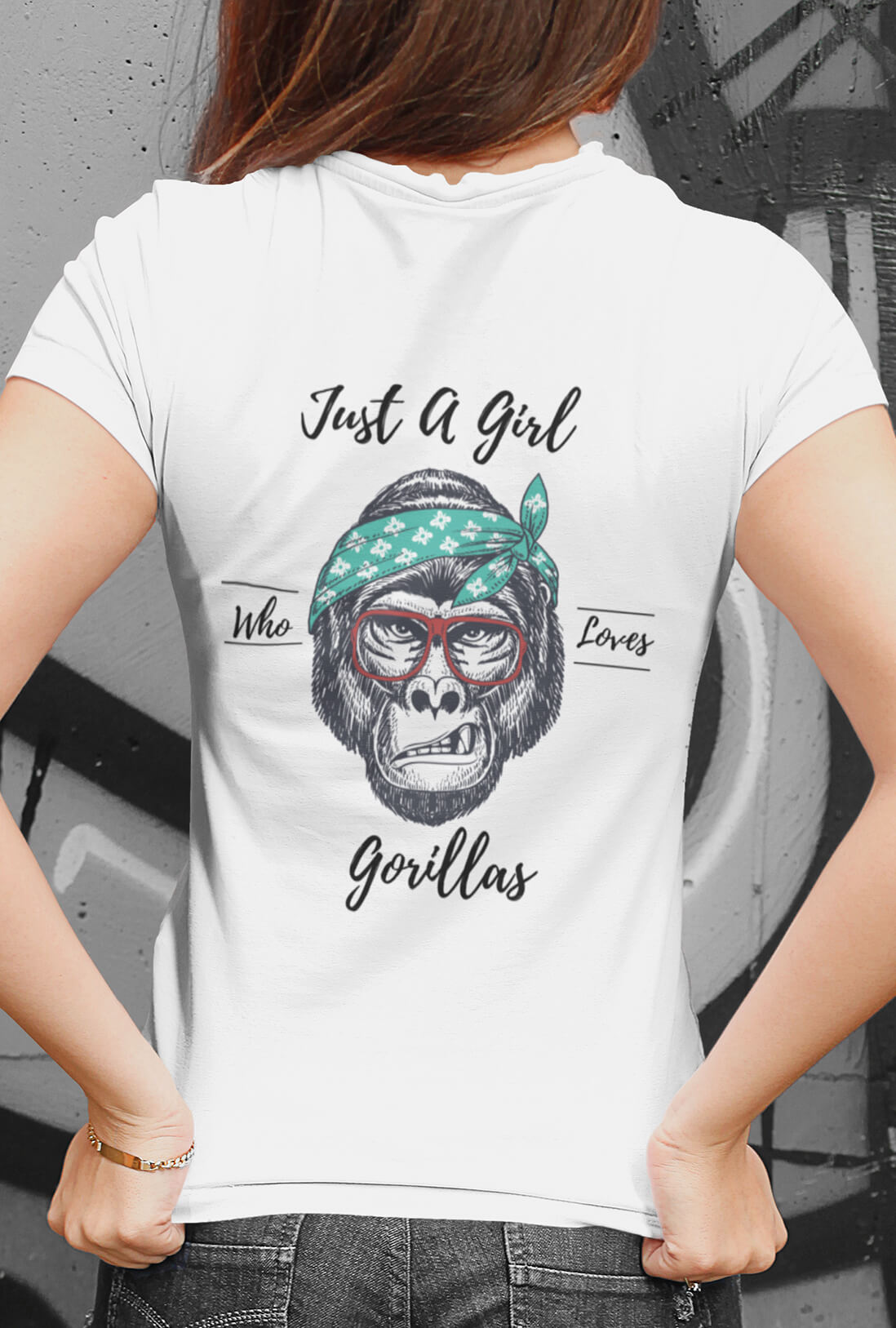 Just a Girl Women's Back Printed T-Shirt