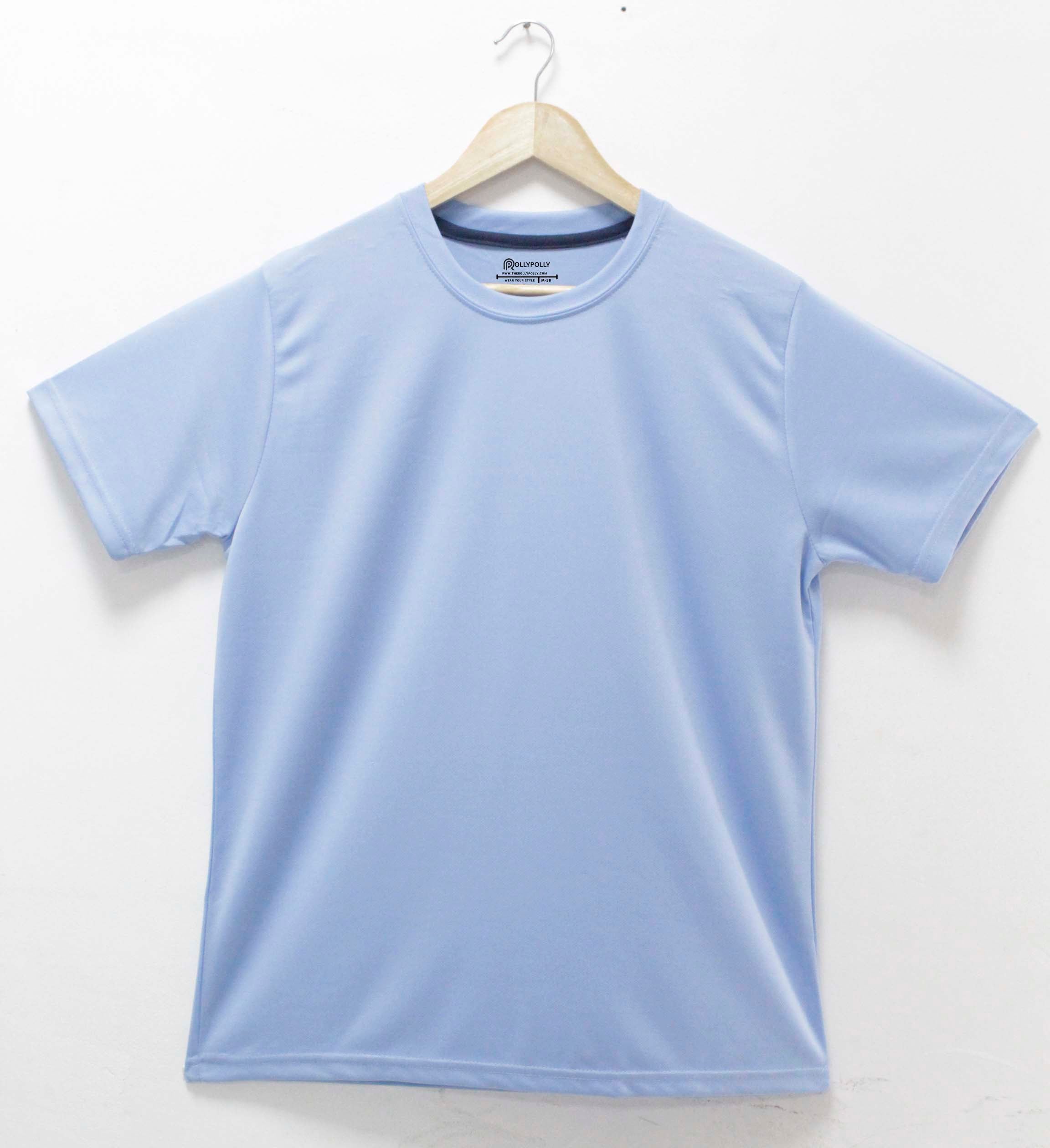 Men's Sky Blue Active Wear T-Shirt