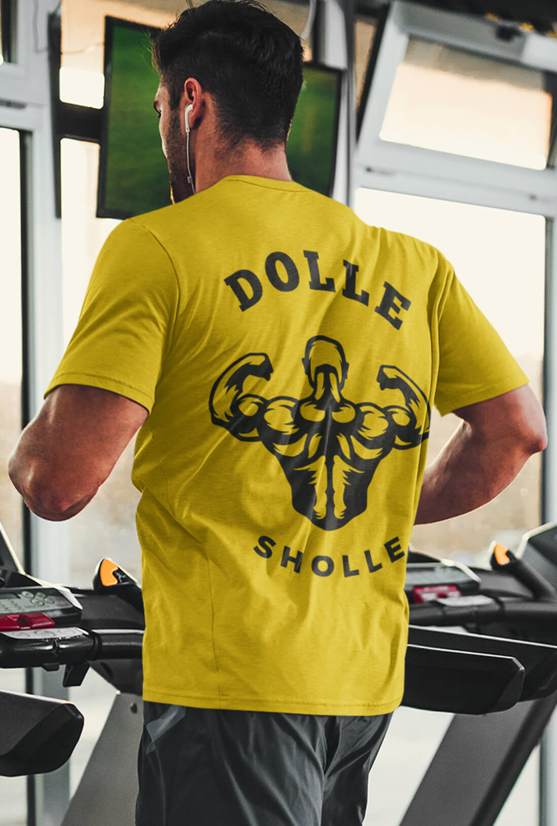 Dolle Sholle Men's Back Printed Cotton T-Shirt