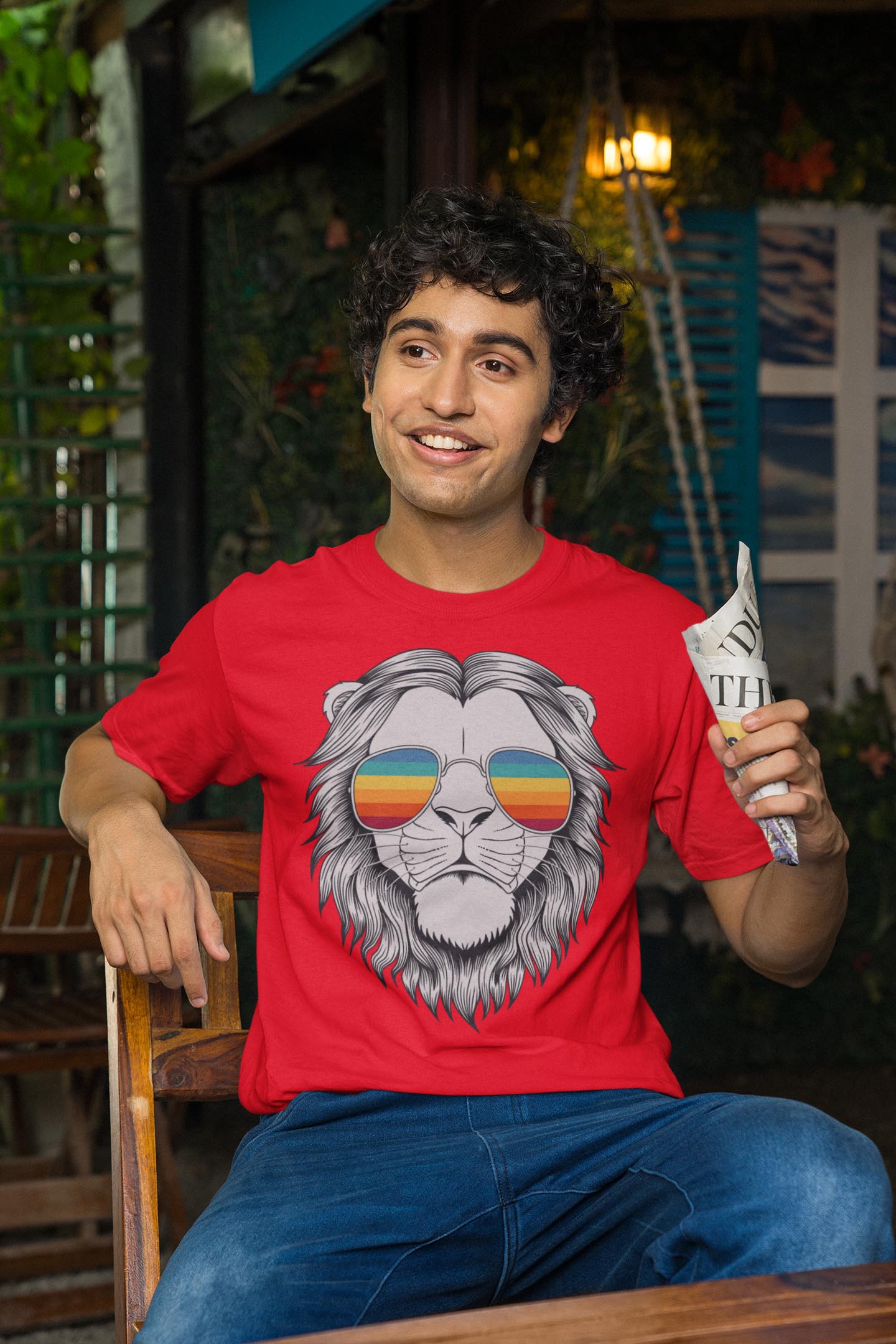 Lion Men's Cotton T-Shirts