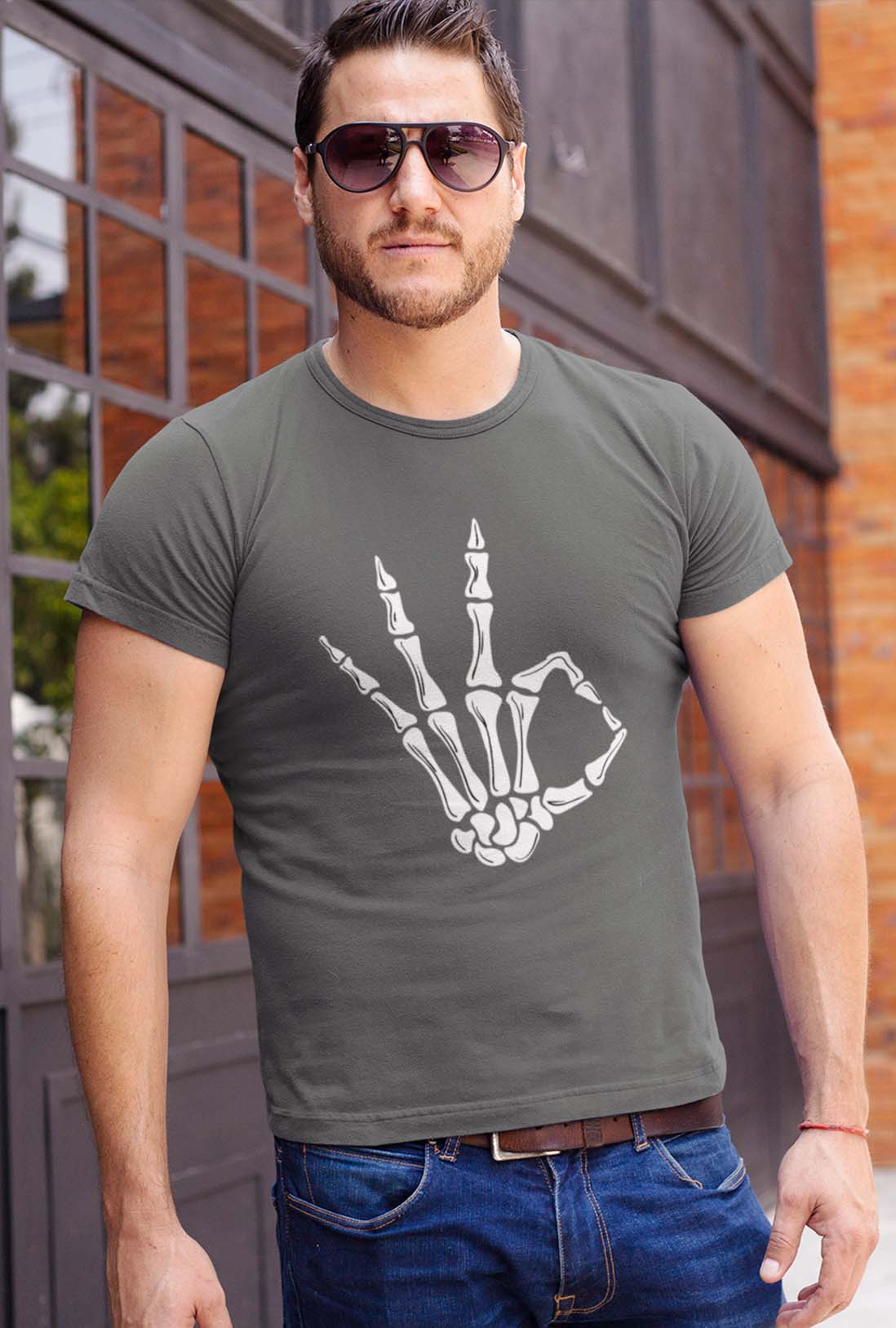 Skeleton Hand Men's Cotton T-Shirt