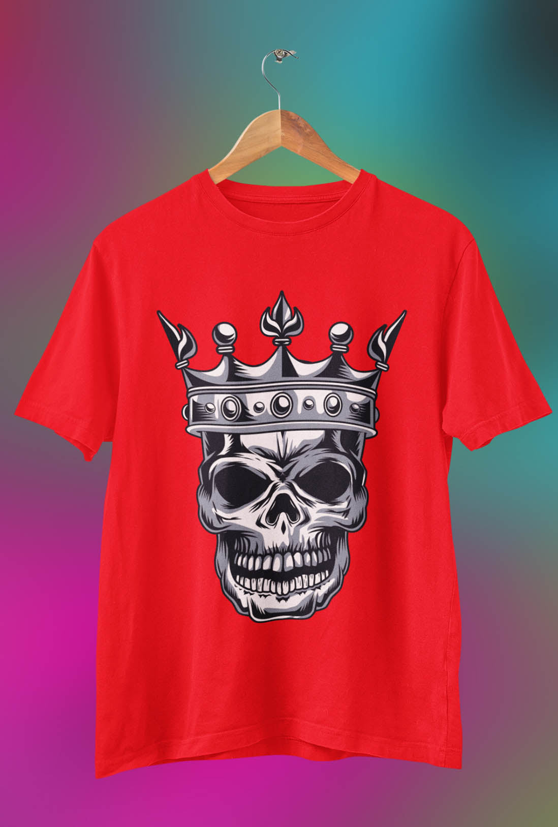 Skull With Crown Men's Cotton T-Shirt