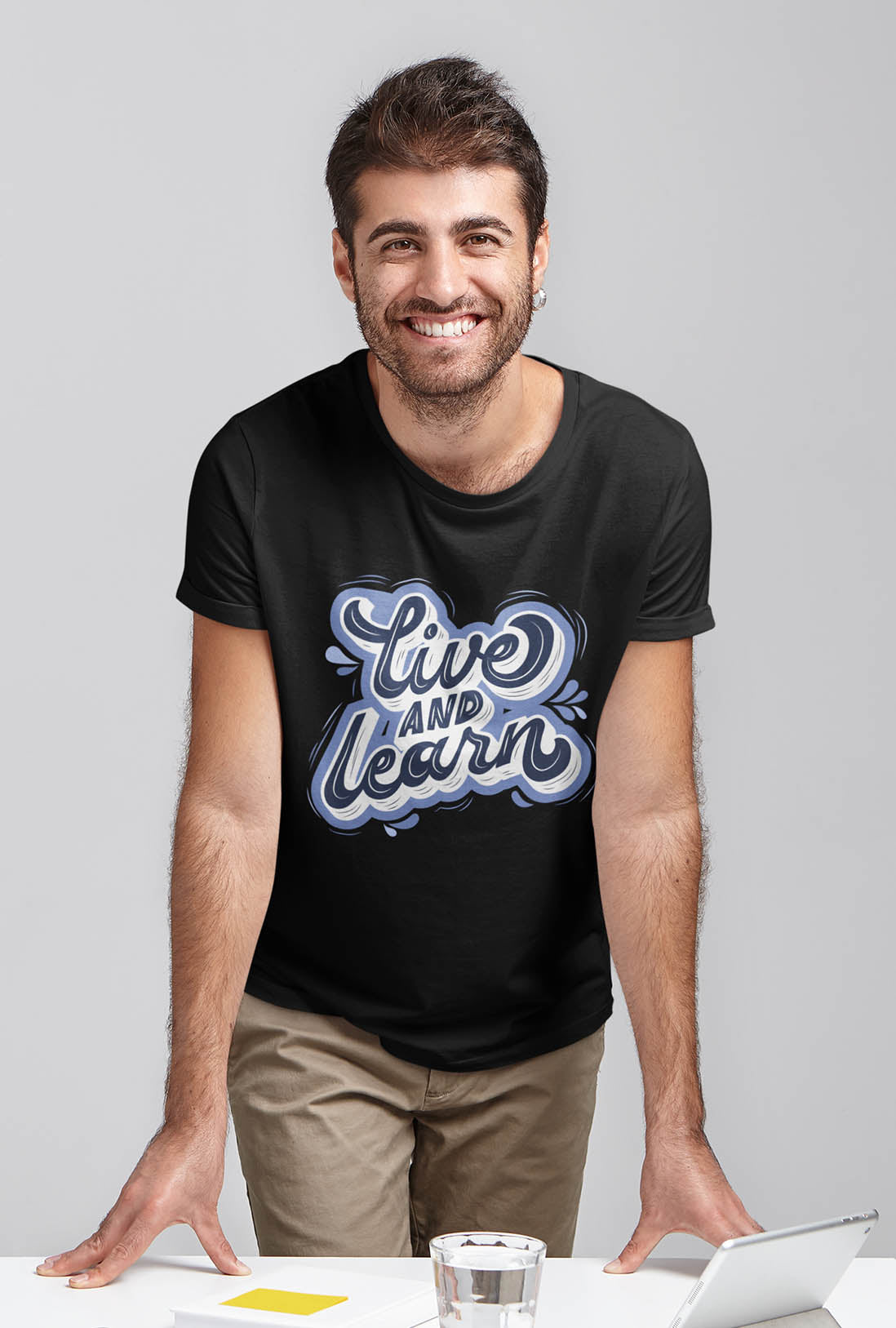 Live And Learn Men's Cotton T-Shirt