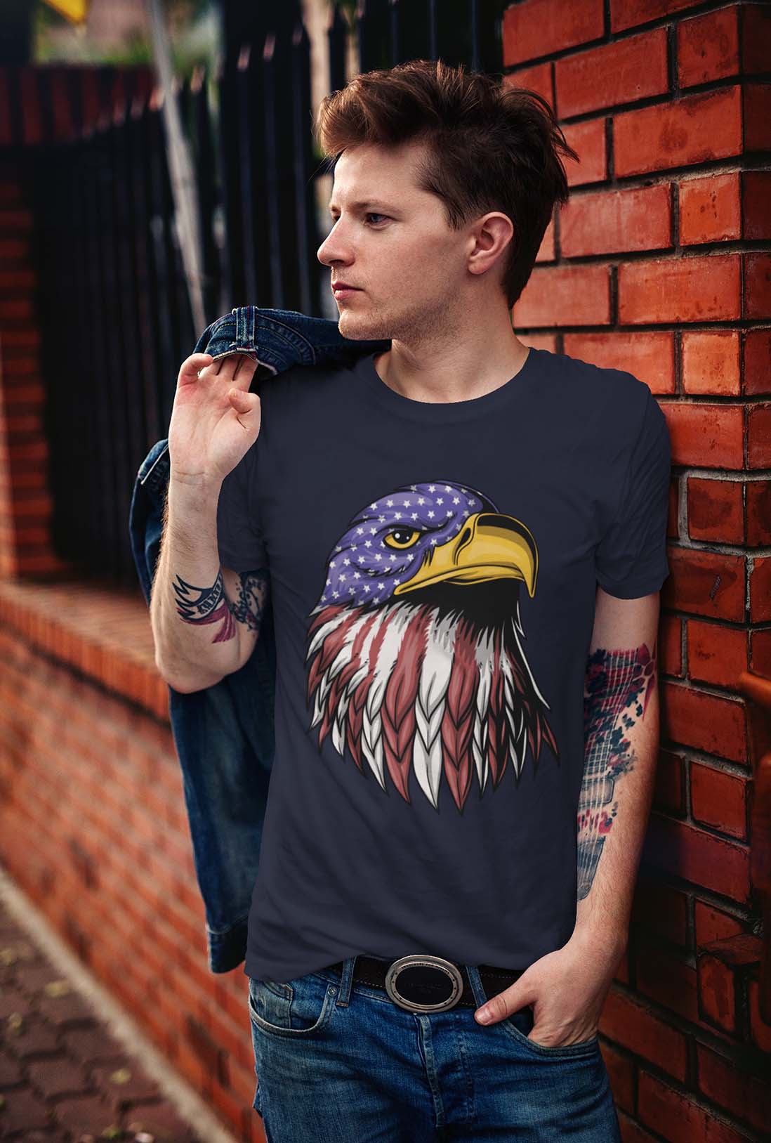 Eagle Men's Cotton T-Shirt