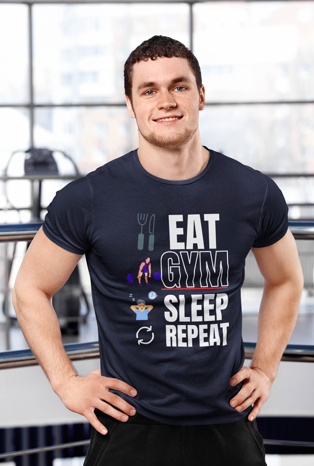 Eat Gym Sleep Men's Cotton T-Shirt