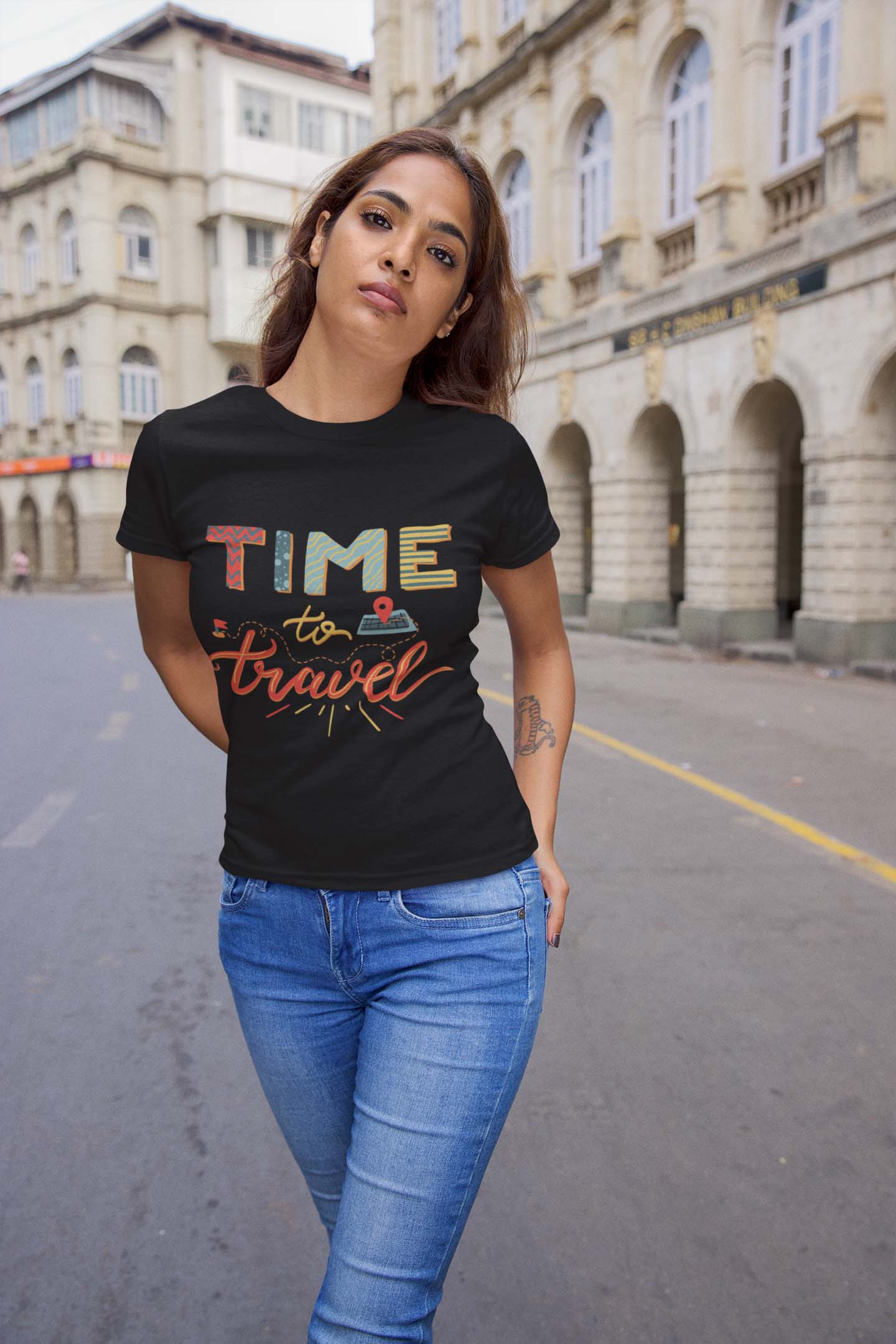Time To Travel Women's Cotton T-Shirts