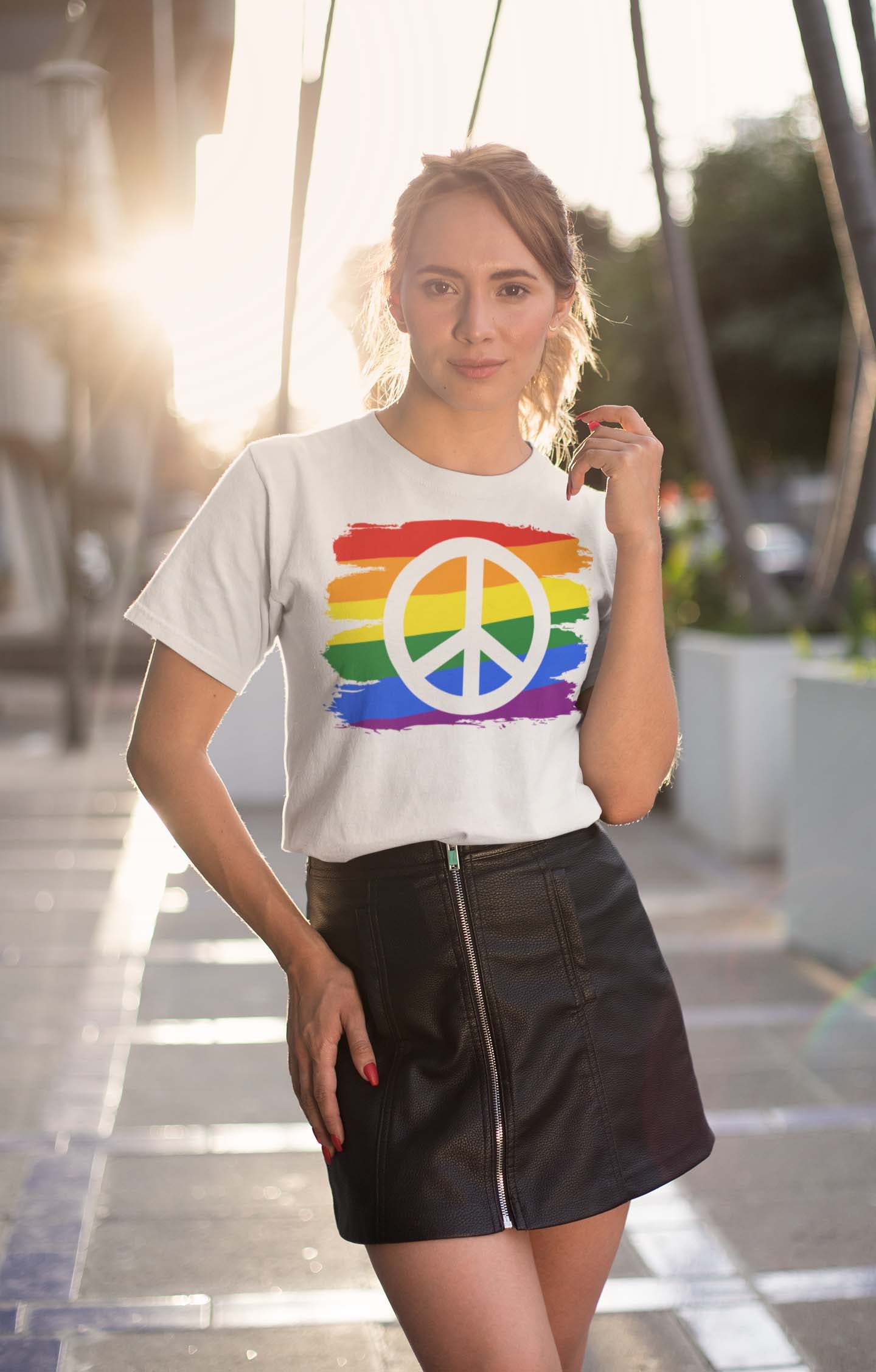 Peace Women Cotton T-shirt