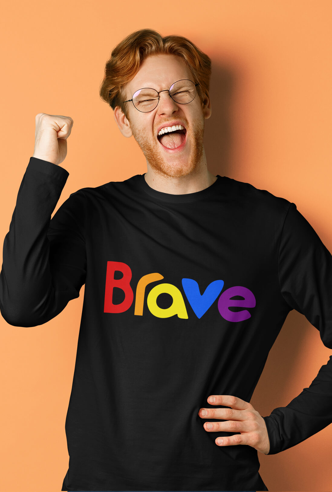 Brave Men's Full Sleeve T-Shirts