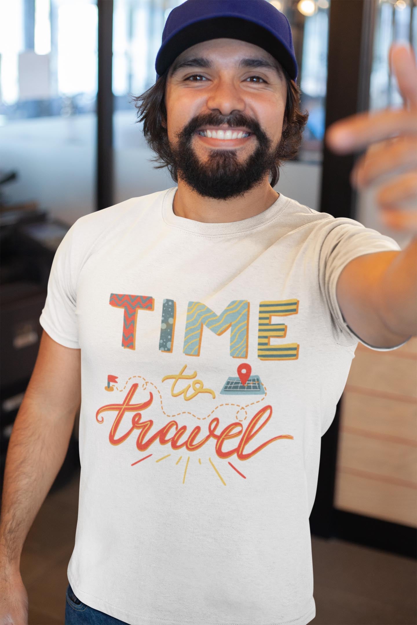 Time To Travel Men's Cotton T-Shirts