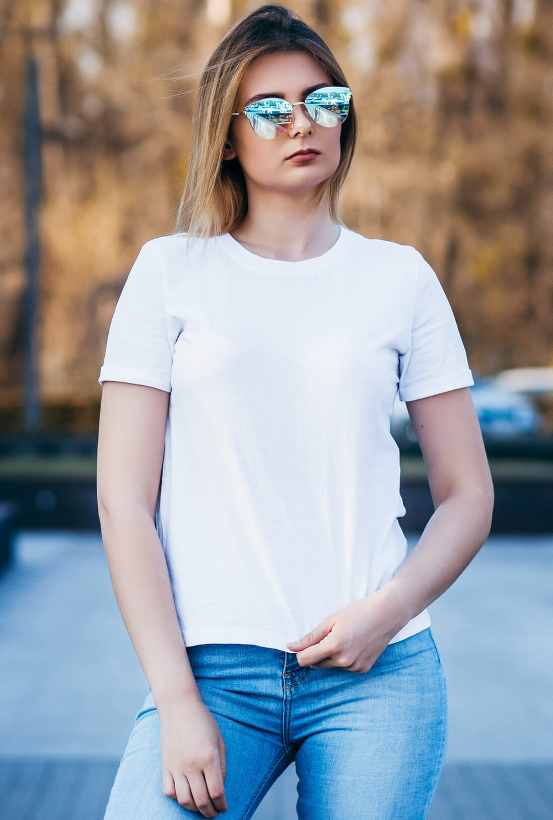 Women's White Cotton T-Shirt