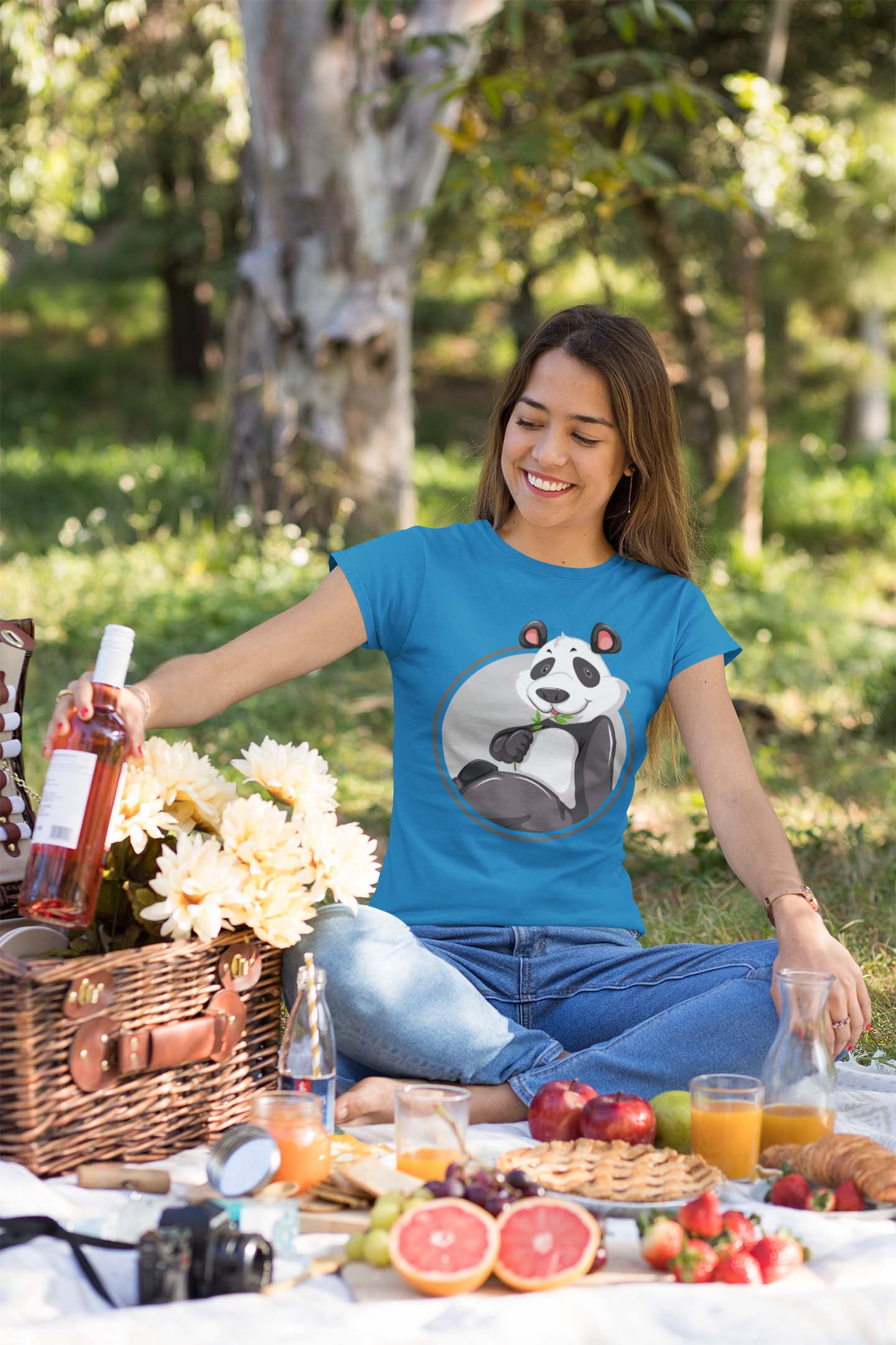 Panda Women's Cotton T-Shirt