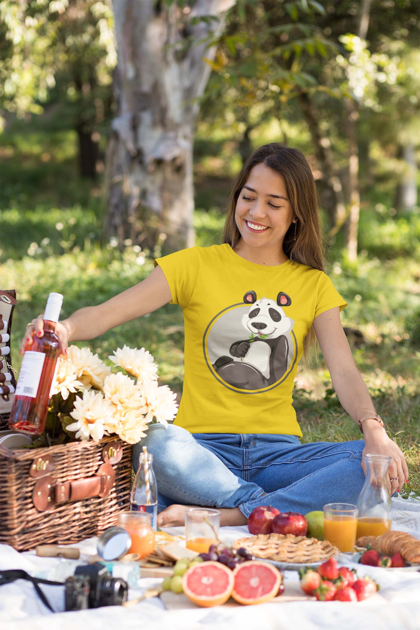 Panda Women's Cotton T-Shirt