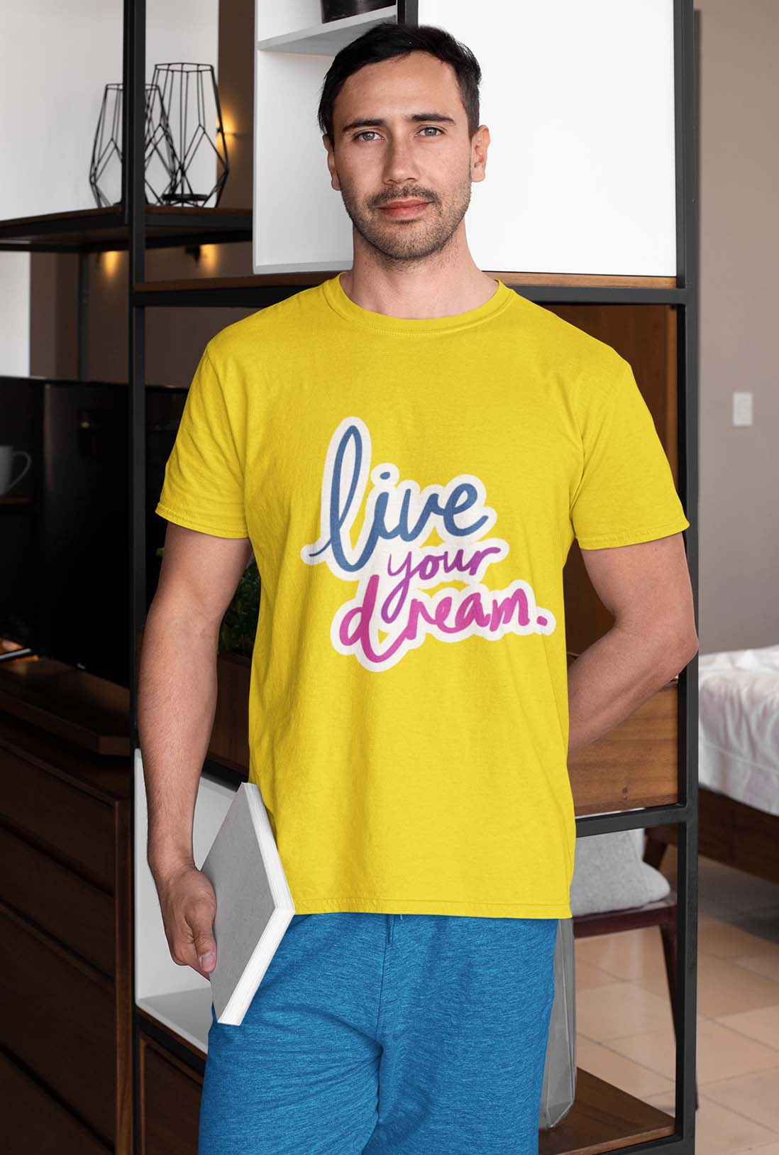 Live Your Dream Men's Cotton T-Shirt