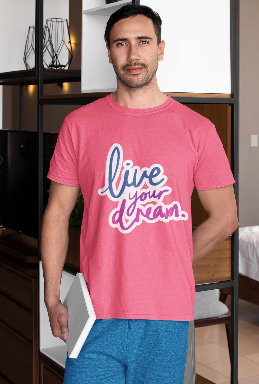 Live Your Dream Men's Cotton T-Shirt