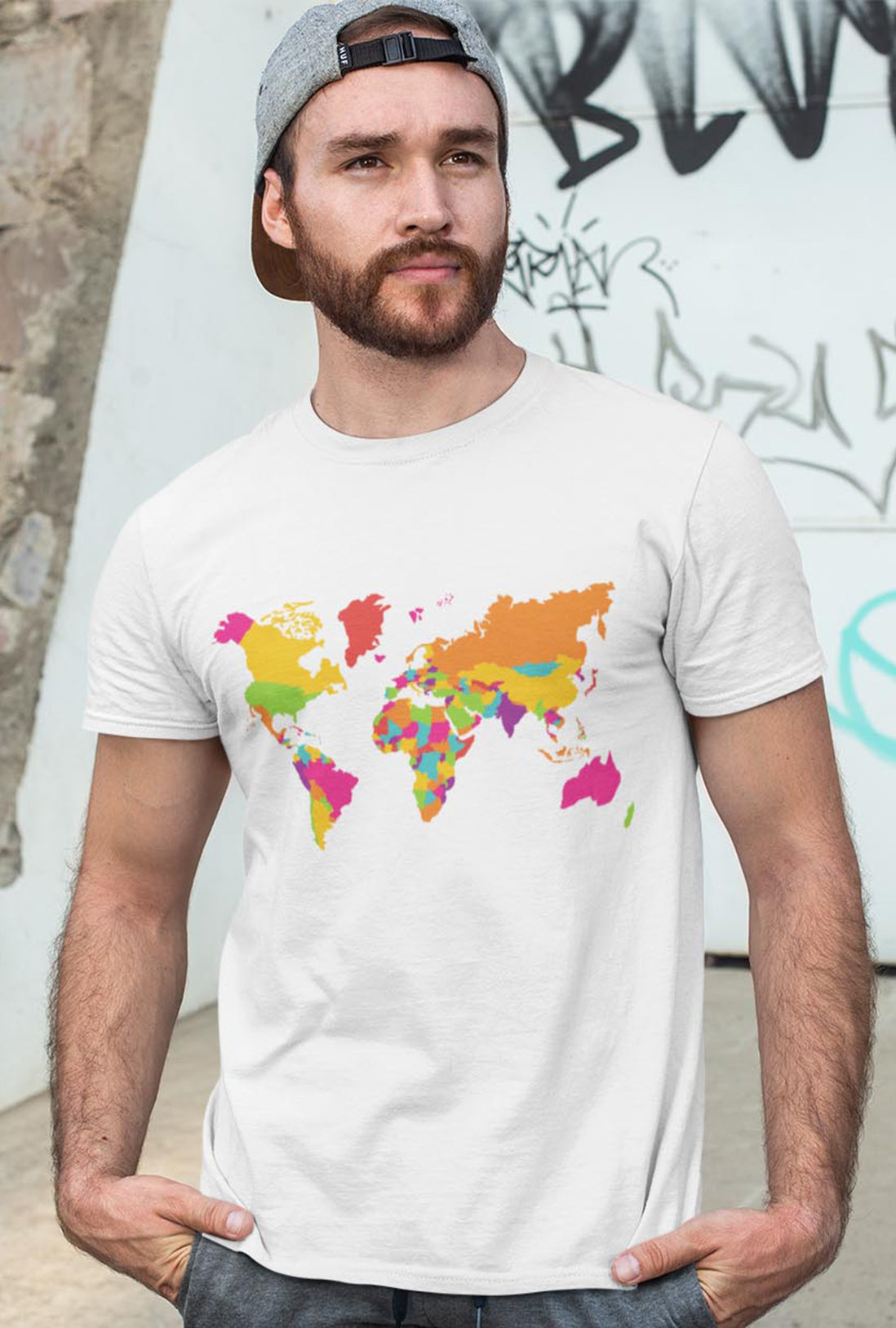 World Atlas Men's Cotton T-Shirt