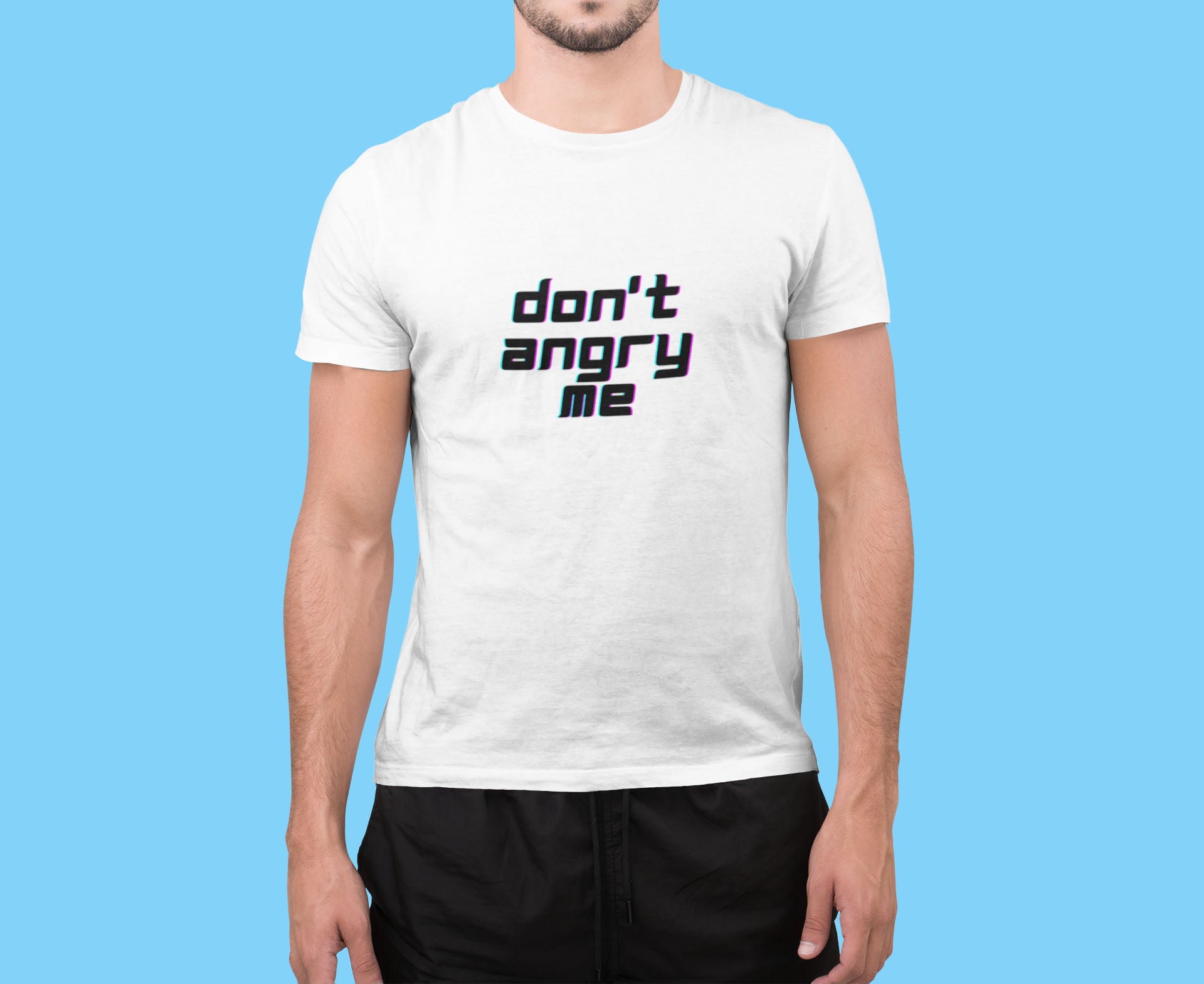 Don't Angry Men's Back Printed T-shirt