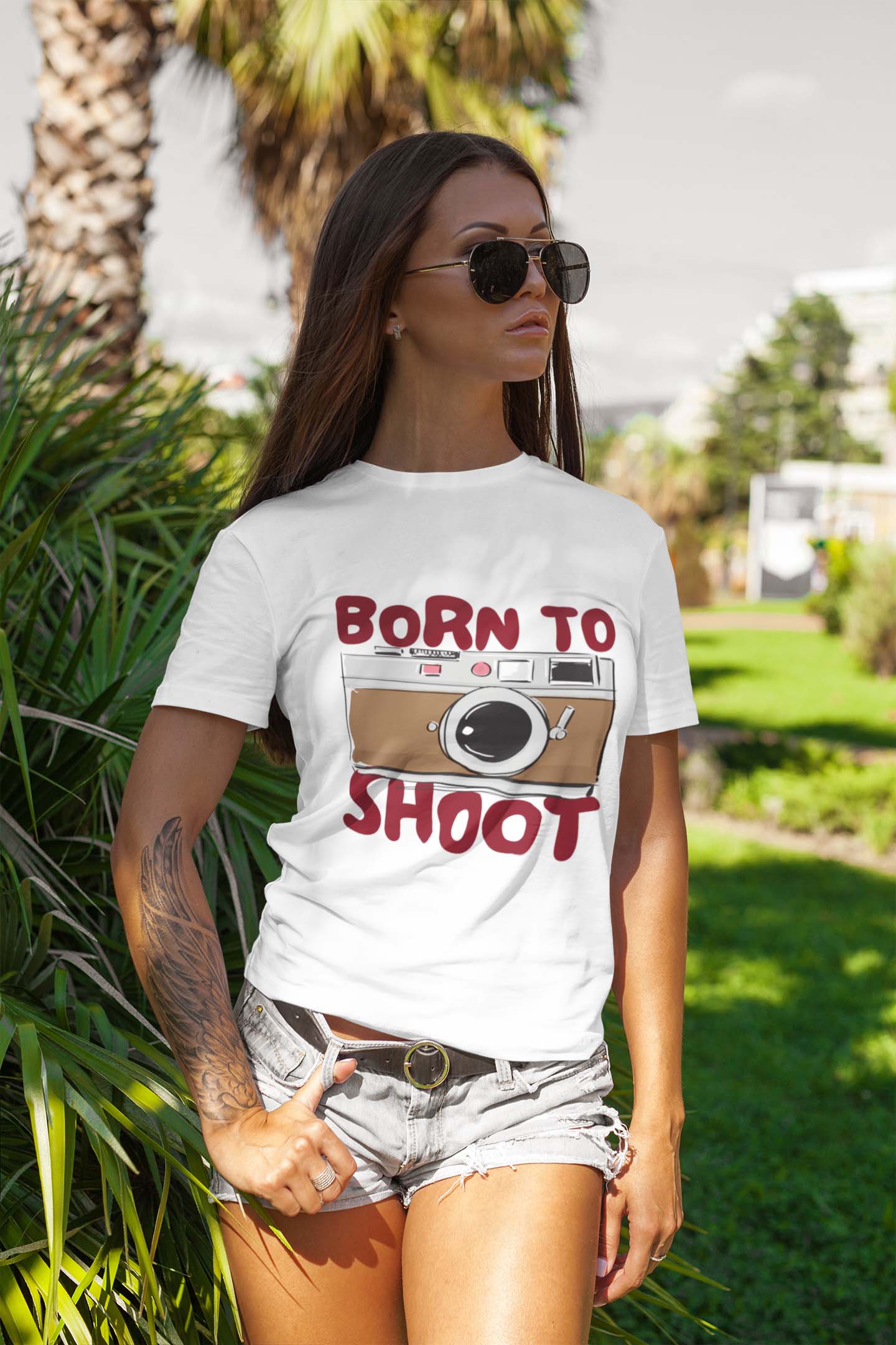 Born To Shoot Women's Cotton T-Shirts