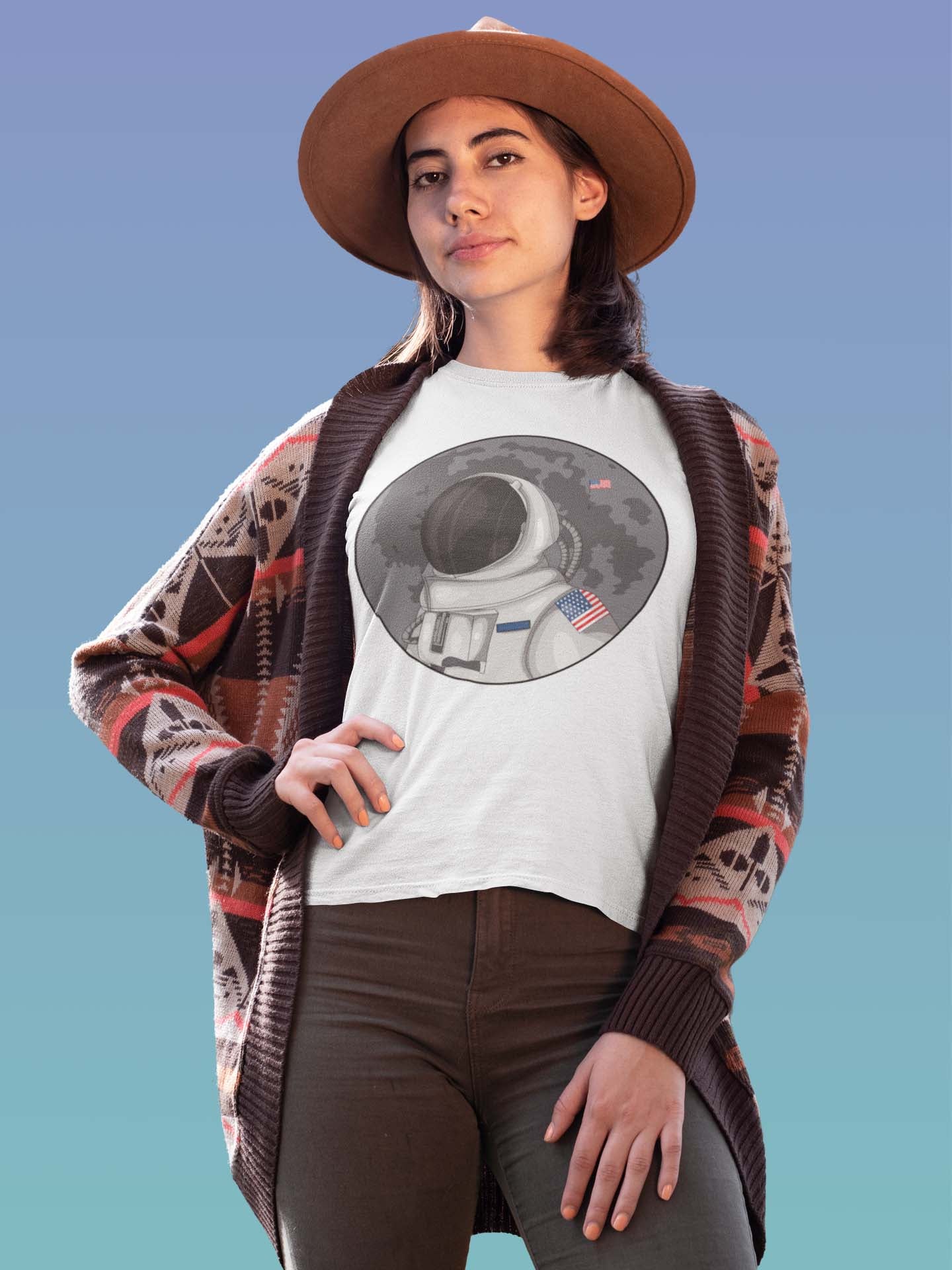 Astronaut Women's Cotton T-Shirt